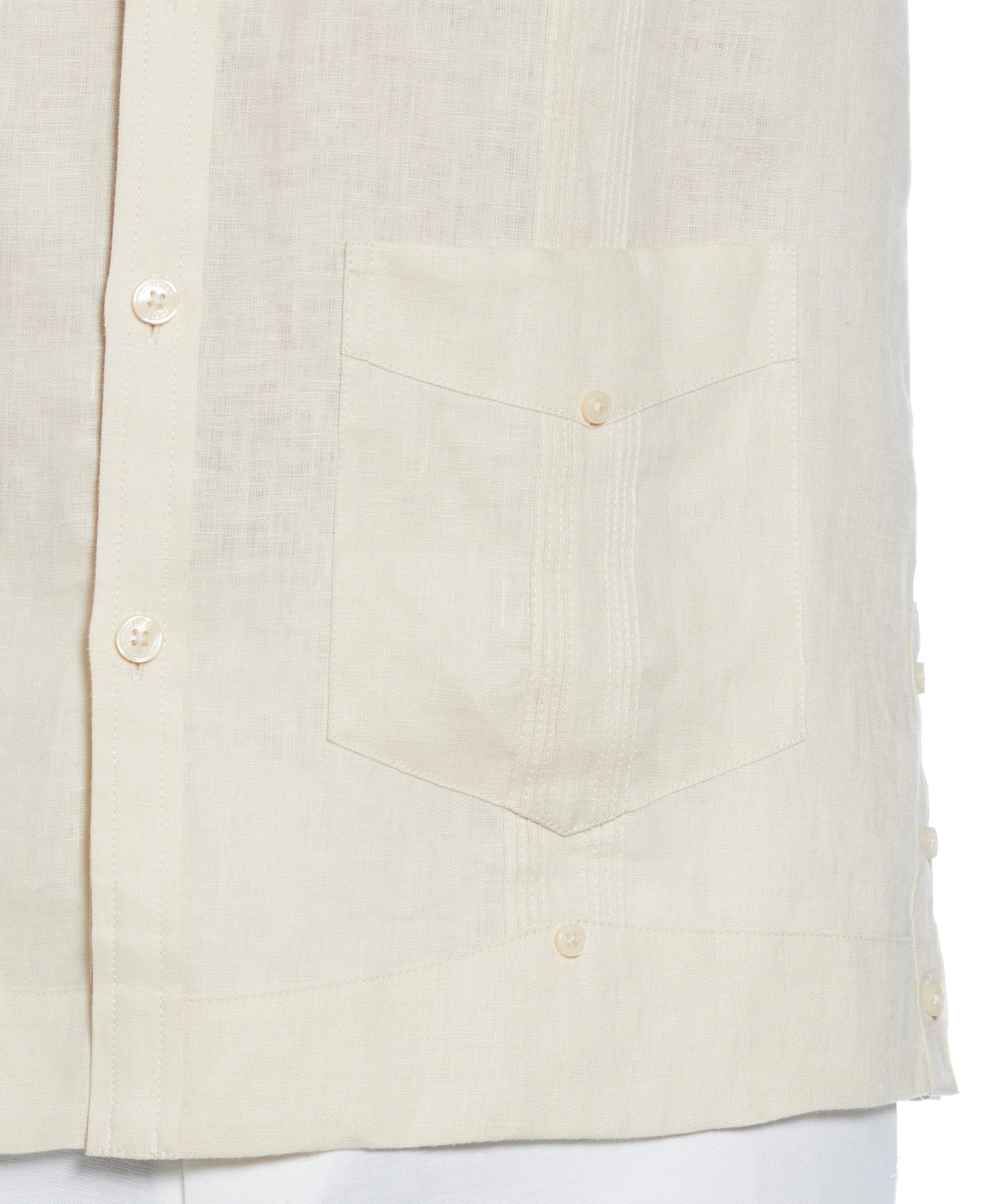 100% Linen Classic Guayabera Shirt - Long Sleeve