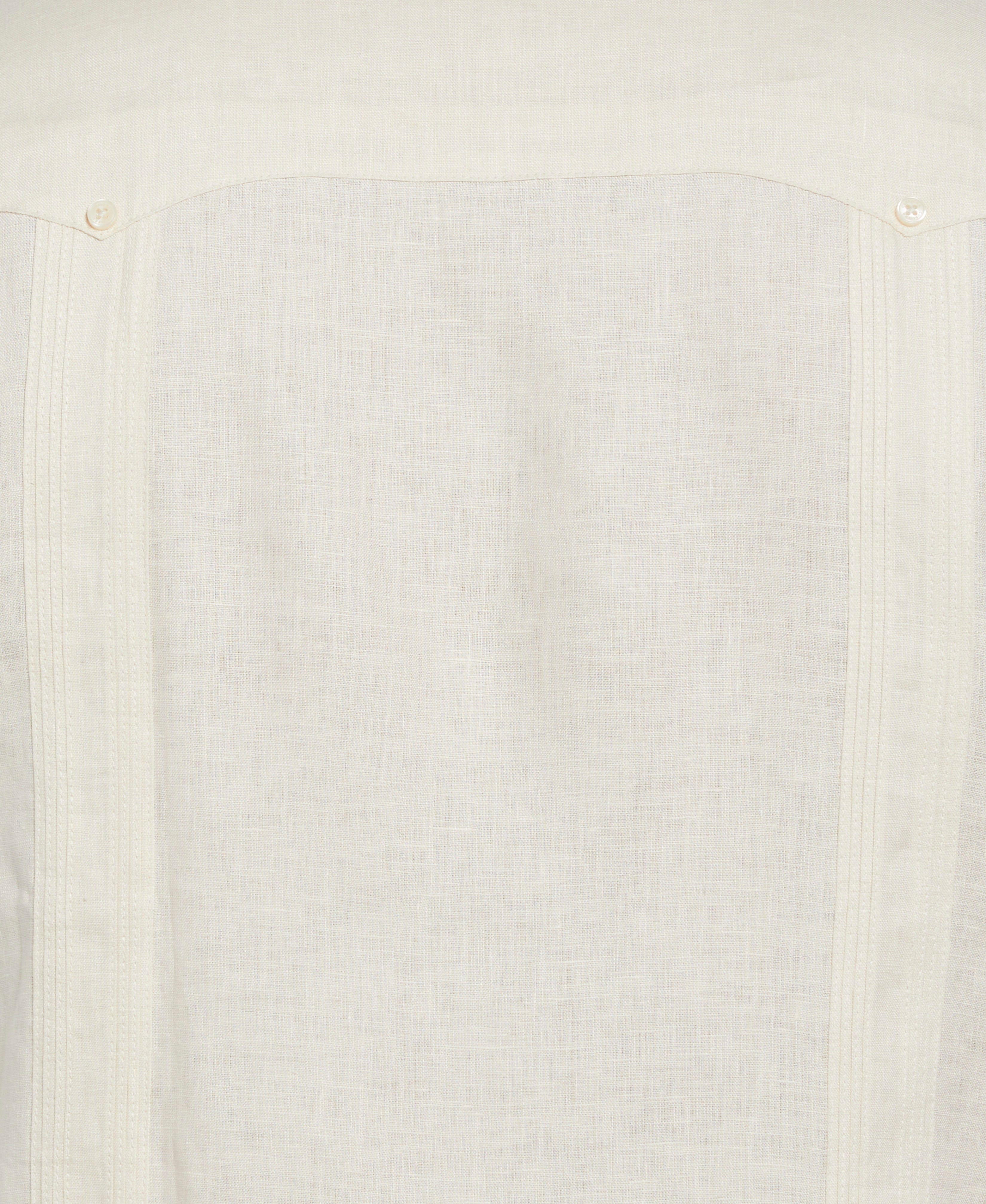 100% Linen Classic Guayabera Shirt - Long Sleeve