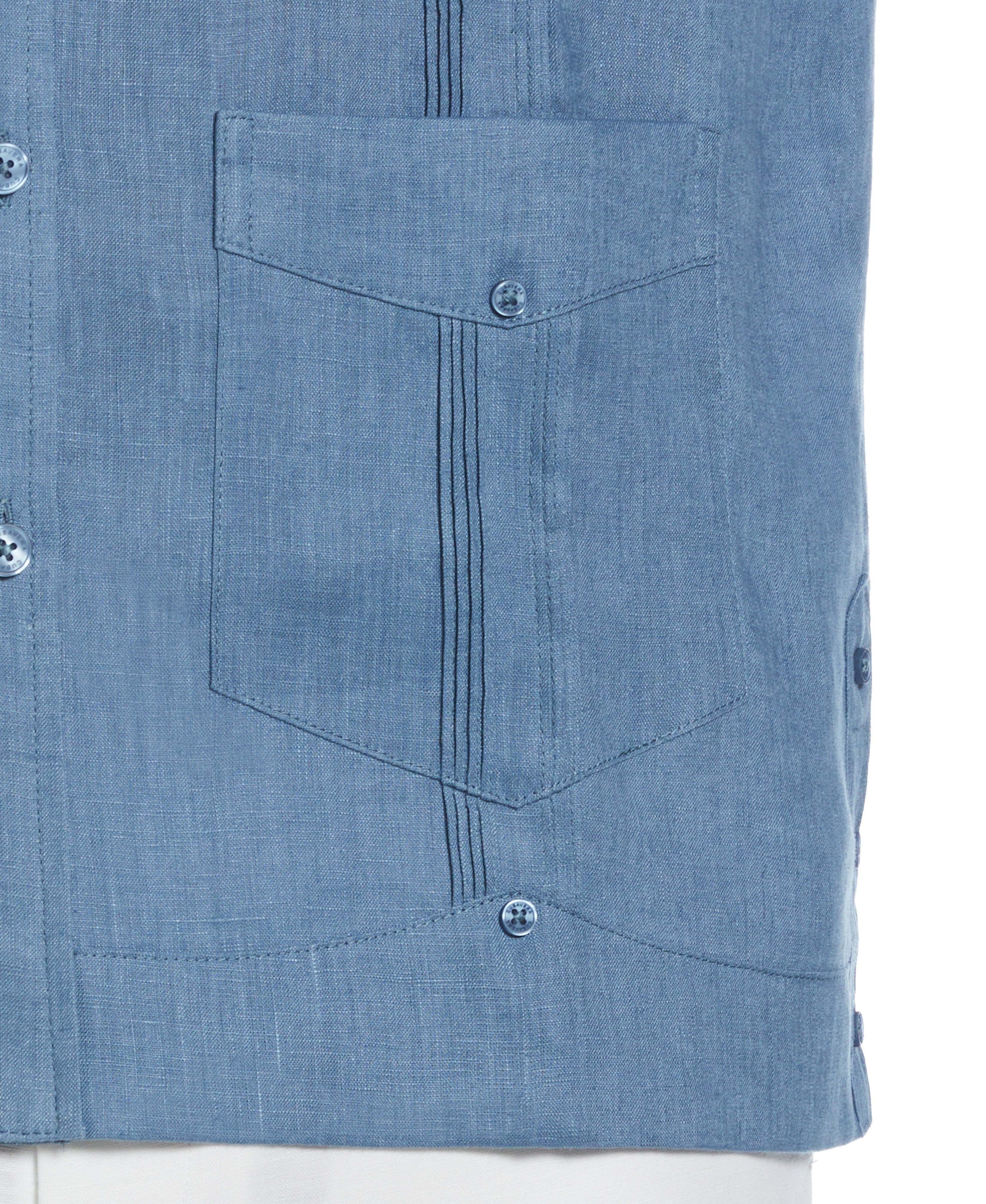 100% Linen Classic Guayabera Shirt - Long Sleeve