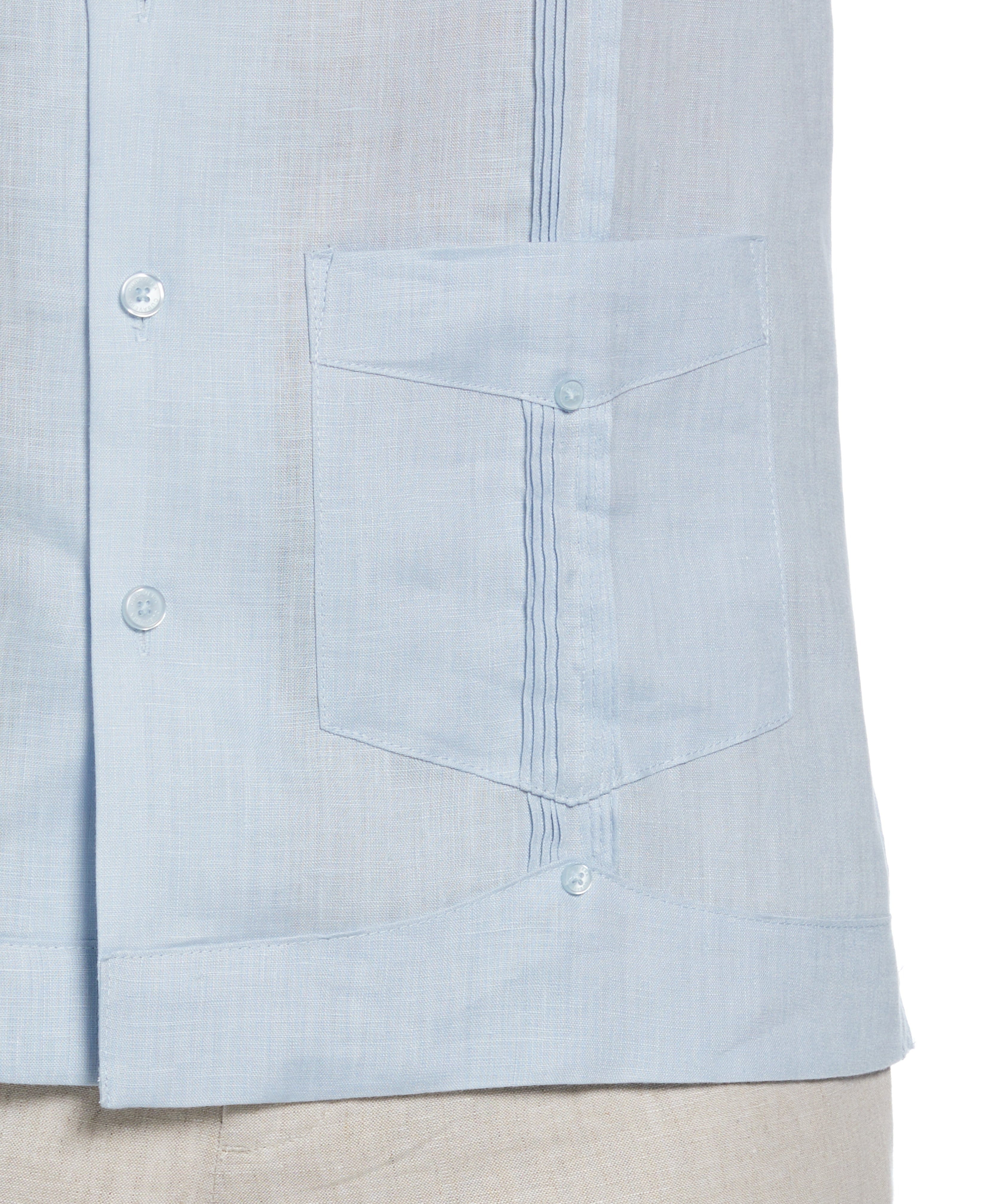 Big & Tall 100% Linen Classic Guayabera Shirt - Short Sleeve