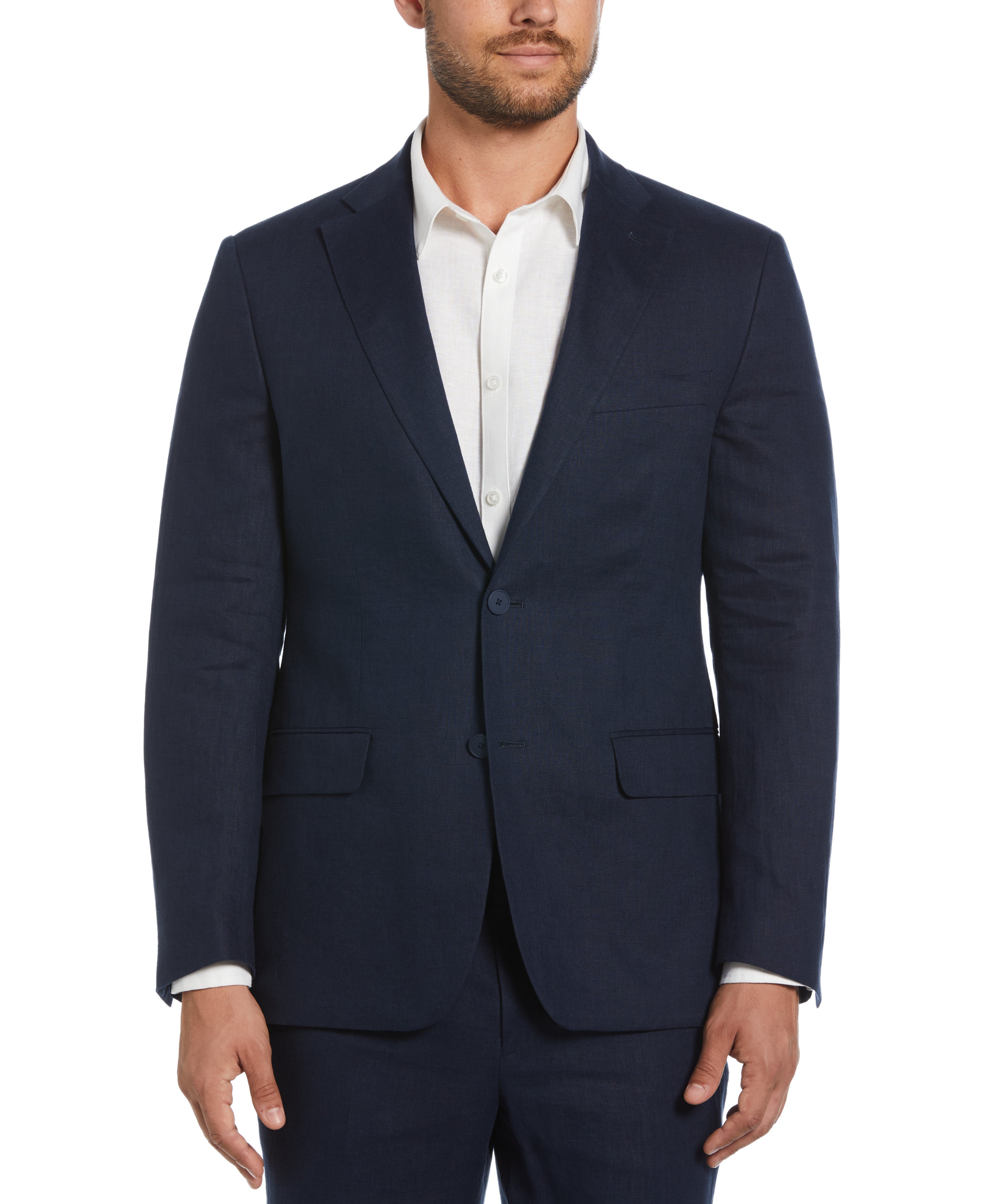 100% Linen Single-Breasted Suit Jacket