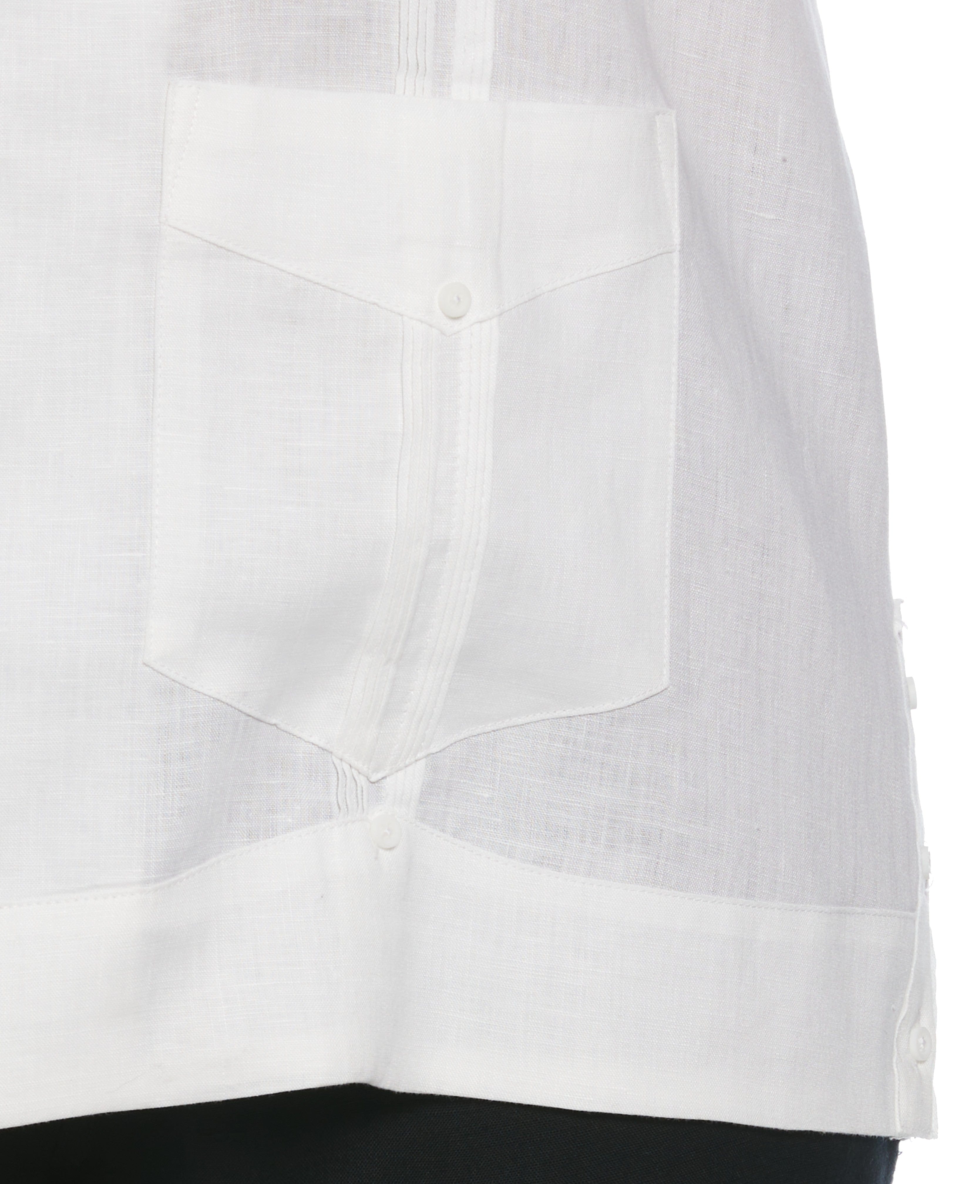Big & Tall 100% Linen Classic Guayabera Shirt - Short Sleeve