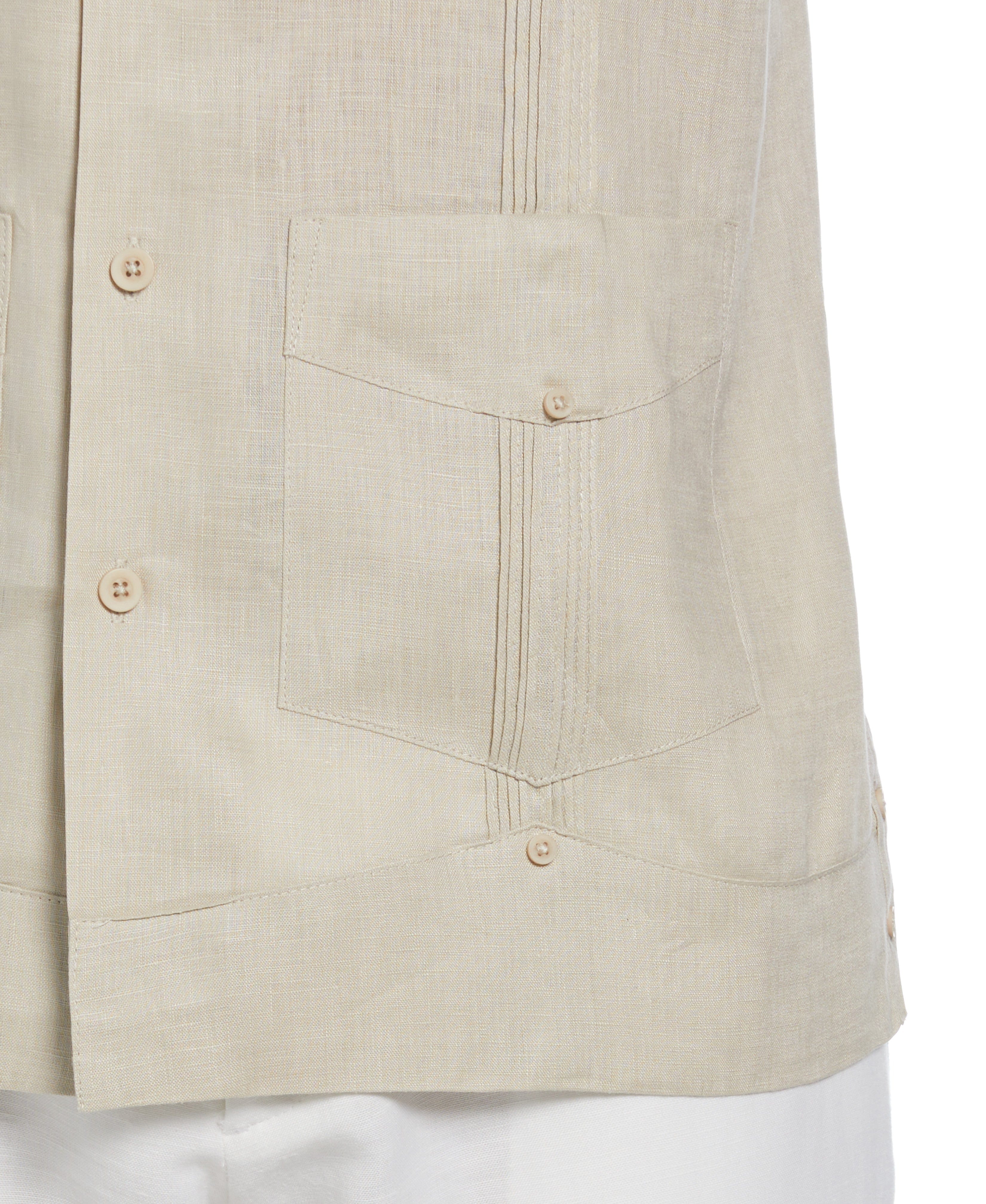 Big & Tall 100% Linen Classic Guayabera Shirt - Short Sleeve