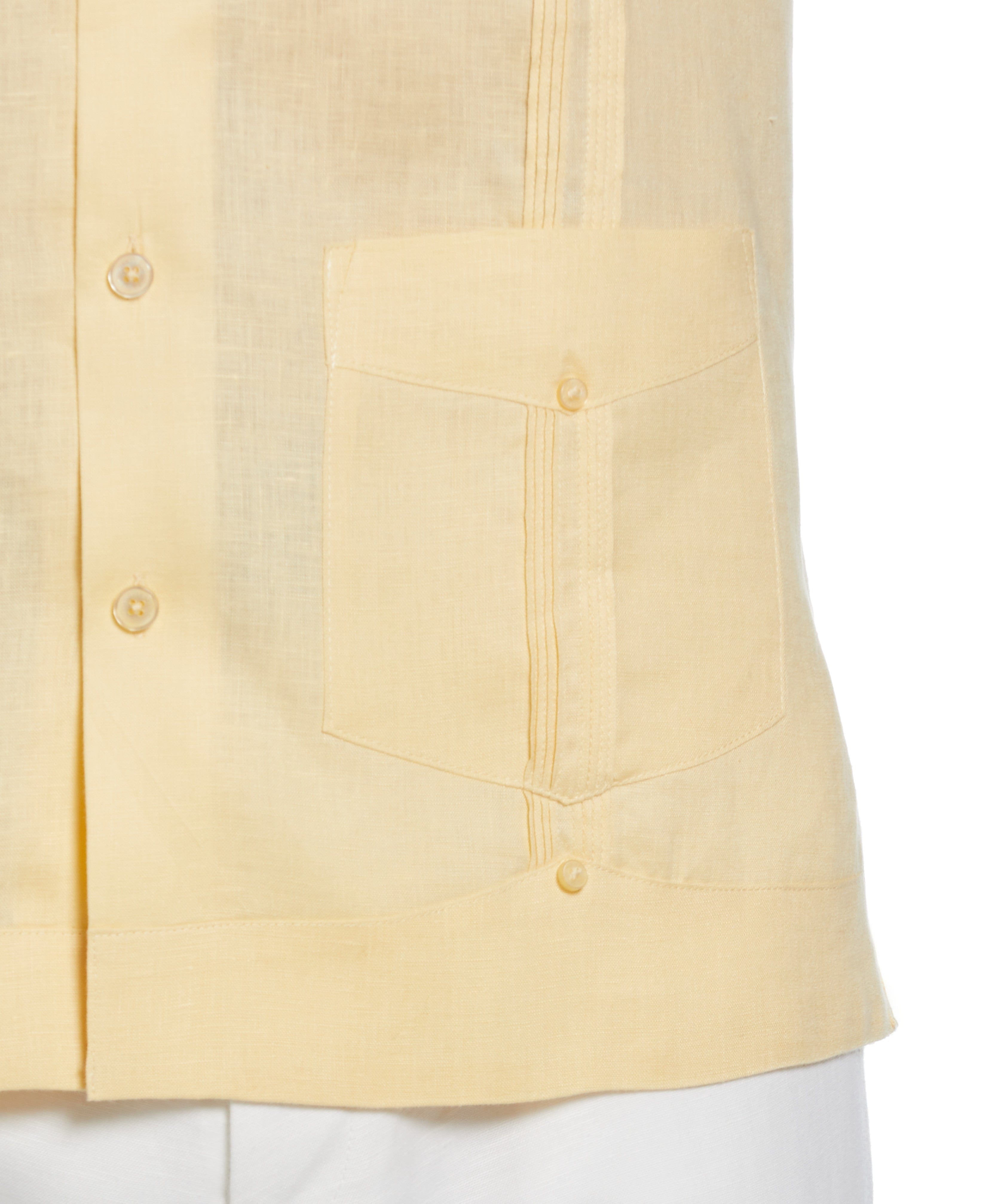Big & Tall 100% Linen Classic Guayabera Shirt - Short Sleeve