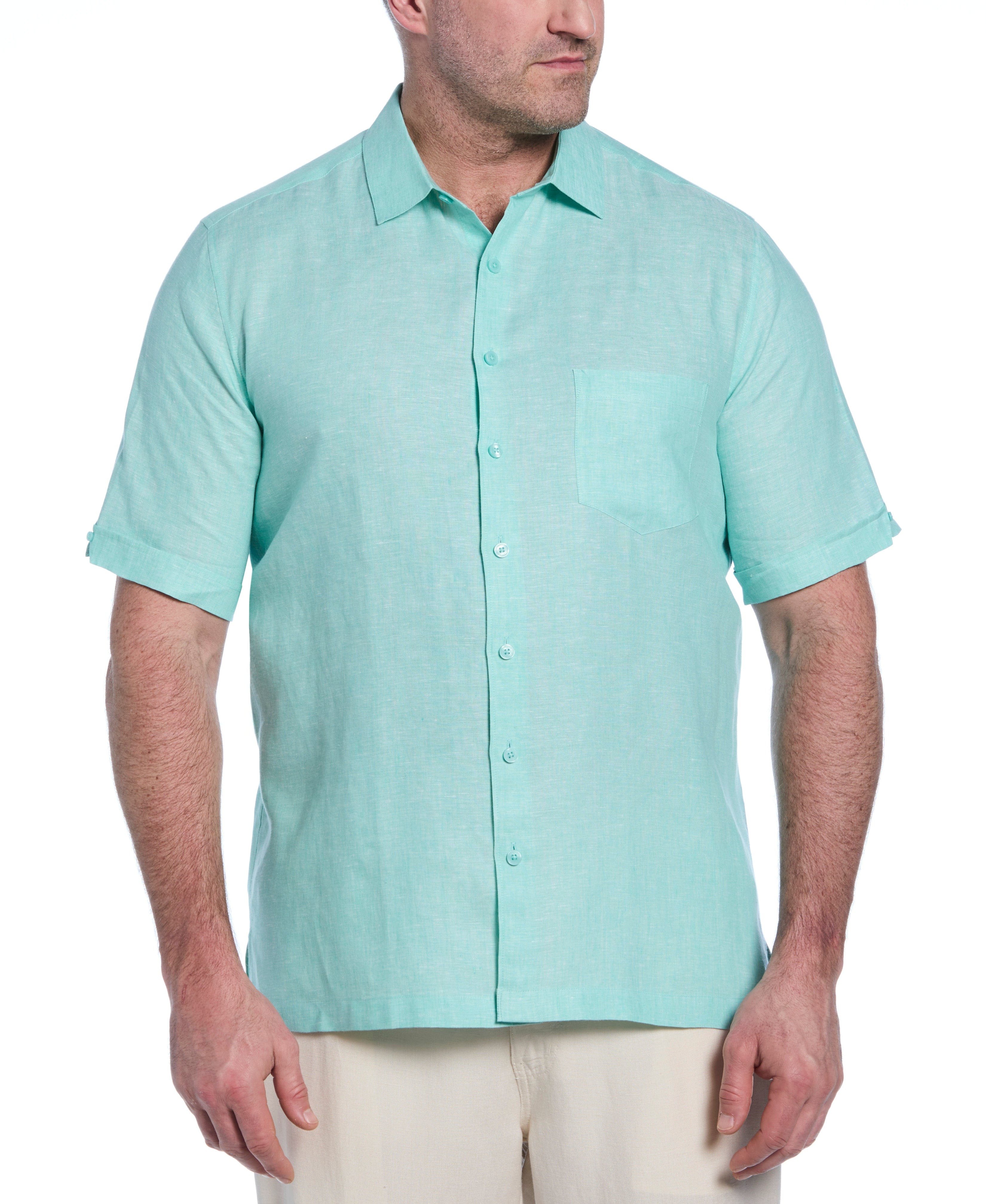 Big & Tall Classic Two-Tone Linen Shirt