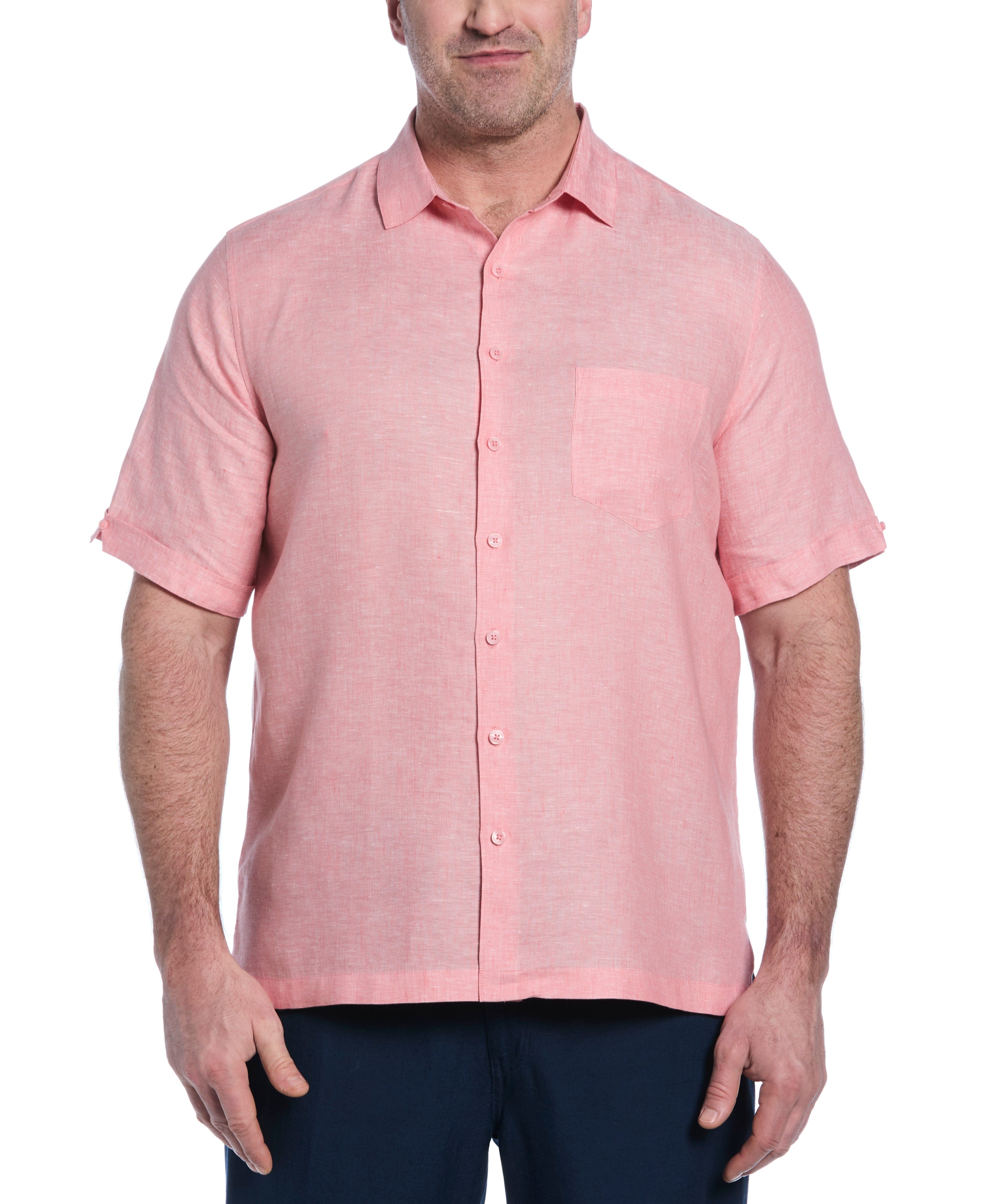 Big & Tall Classic Two-Tone Linen Shirt