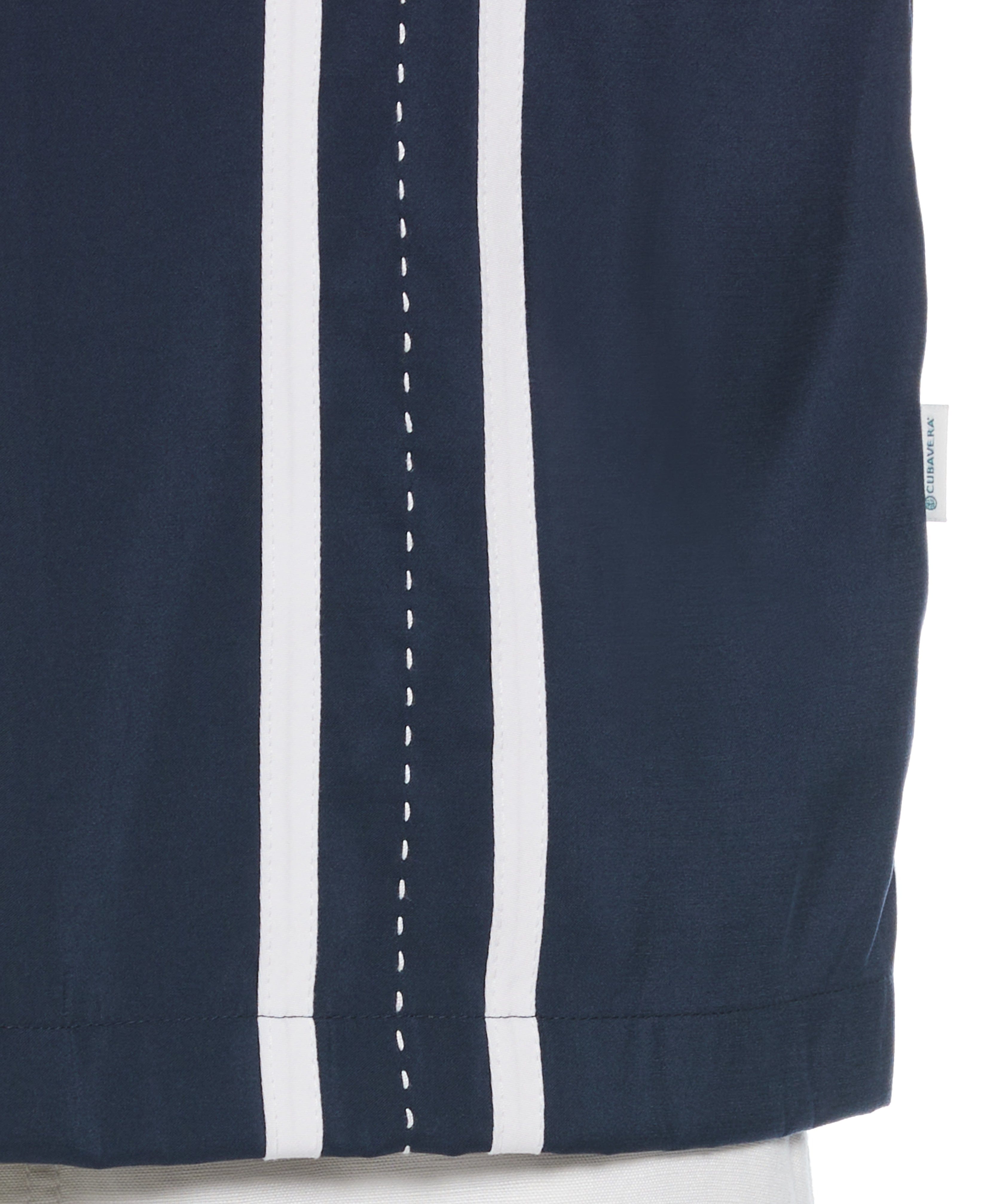 Contrast Panel Camp Collar Shirt