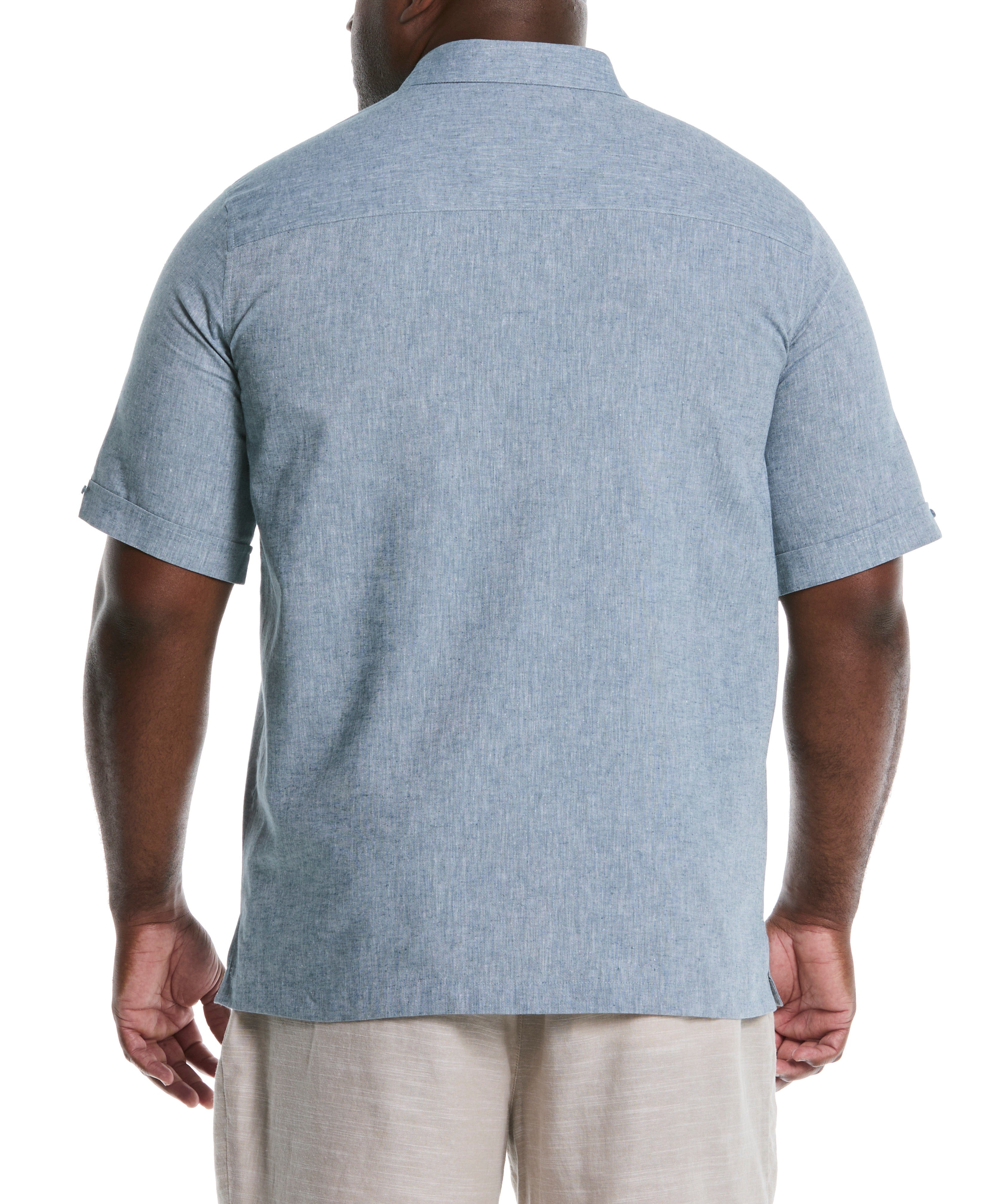 Big & Tall Engineered Dobby Panels Shirt