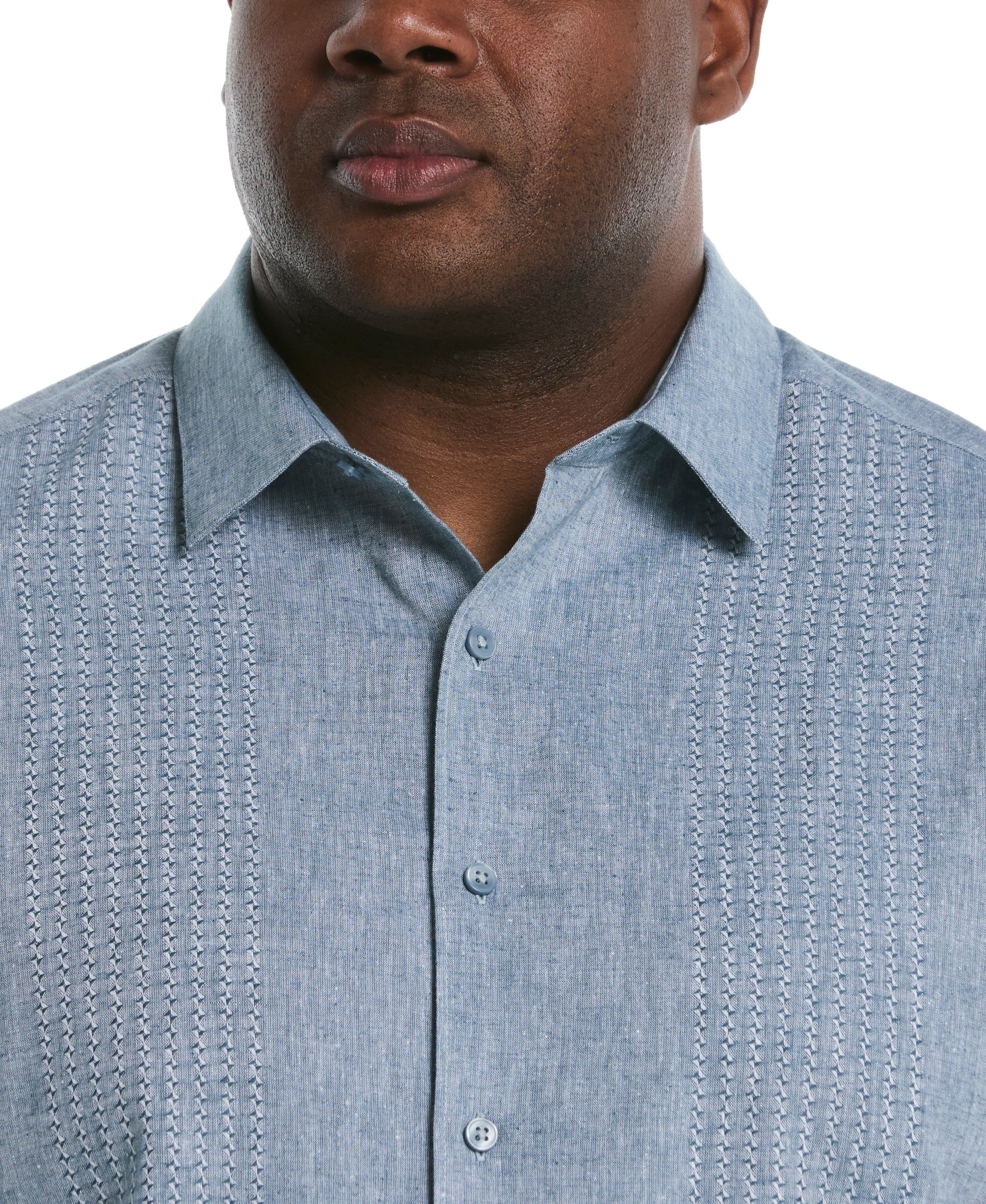 Big & Tall Engineered Dobby Panels Shirt