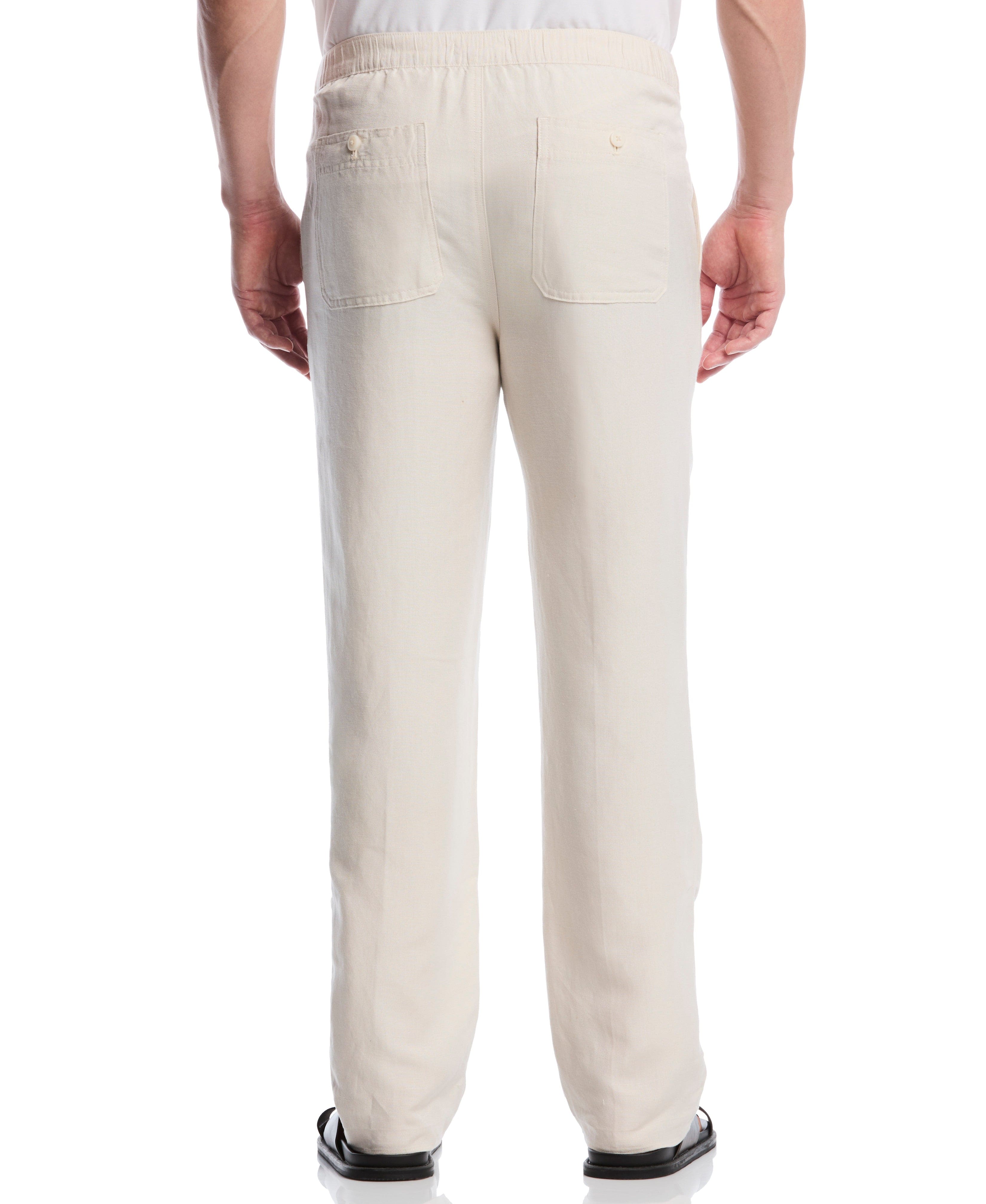 Linen-Blend Core Drawstring Pants