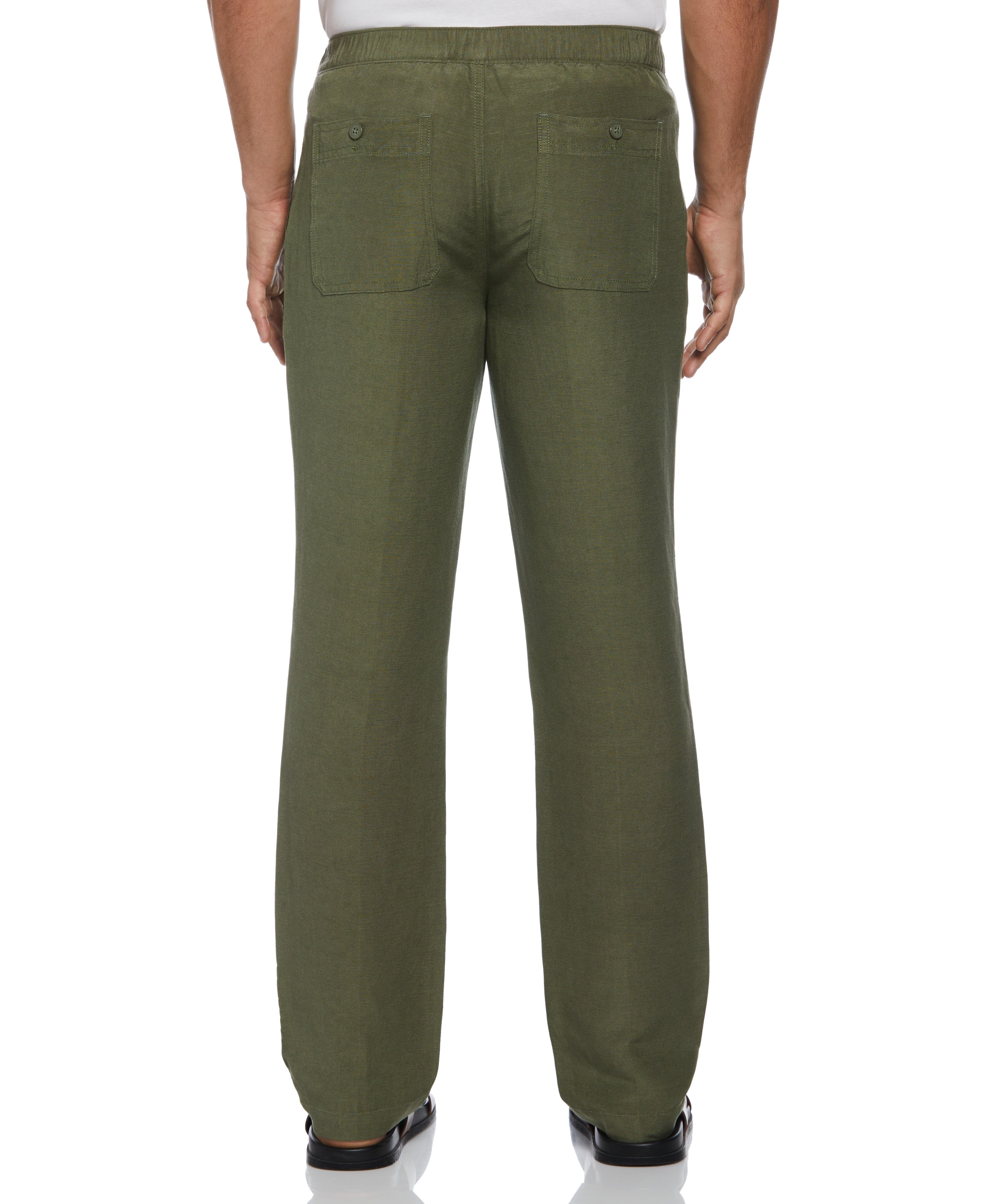 Linen-Blend Core Drawstring Pants
