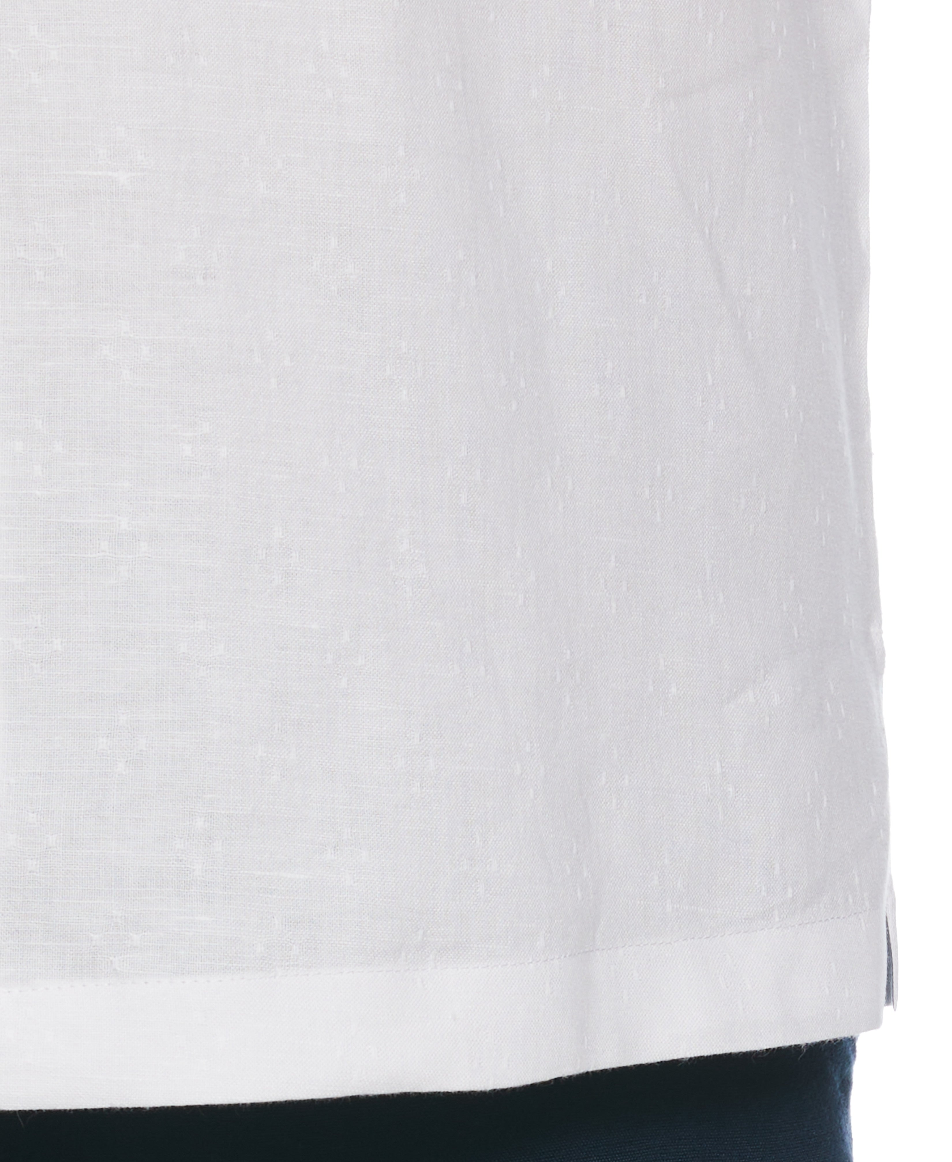 Big & Tall Linen Blend Dobby Camp Collar Shirt