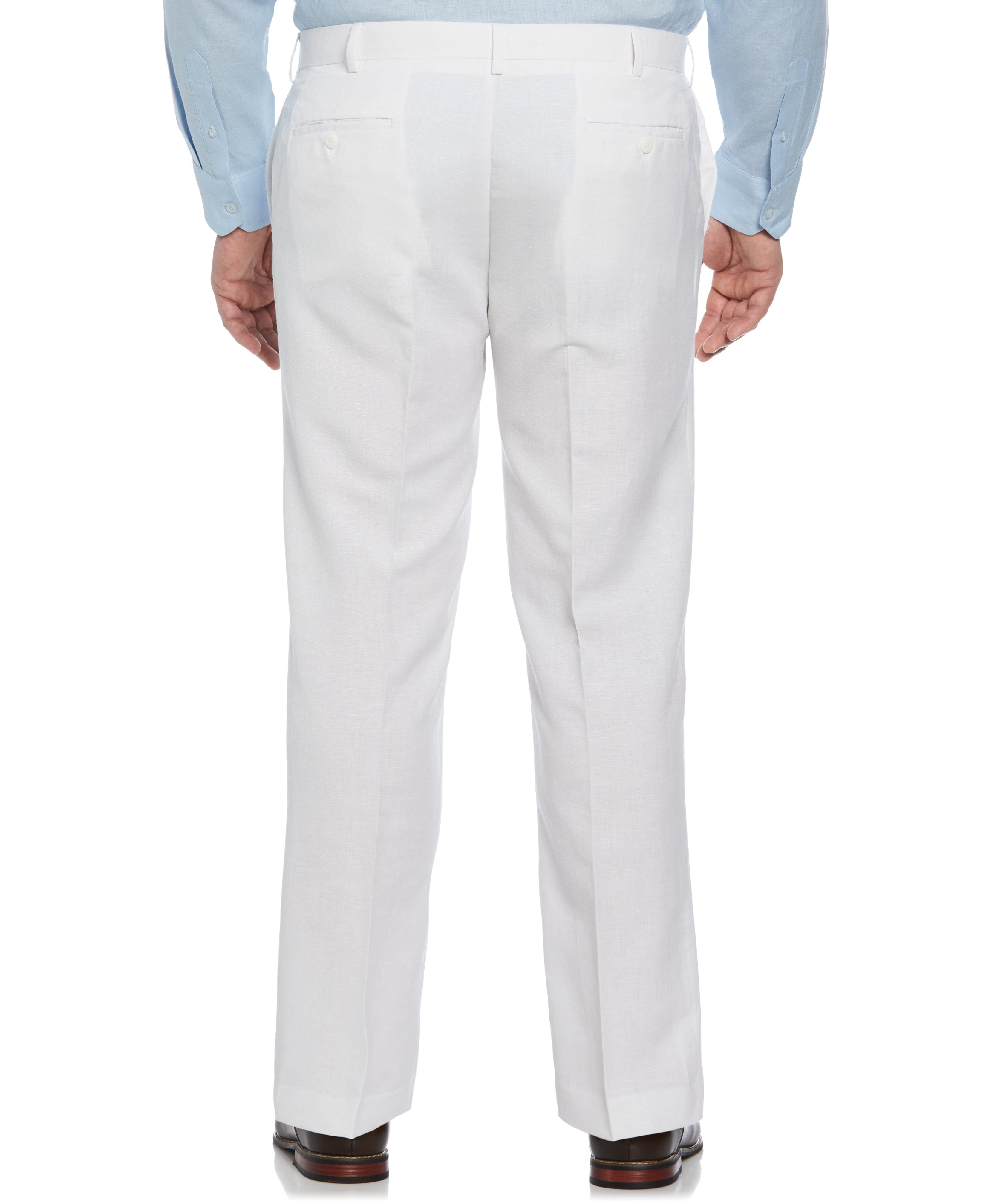 Big & Tall Linen-Blend Flat Front Pants