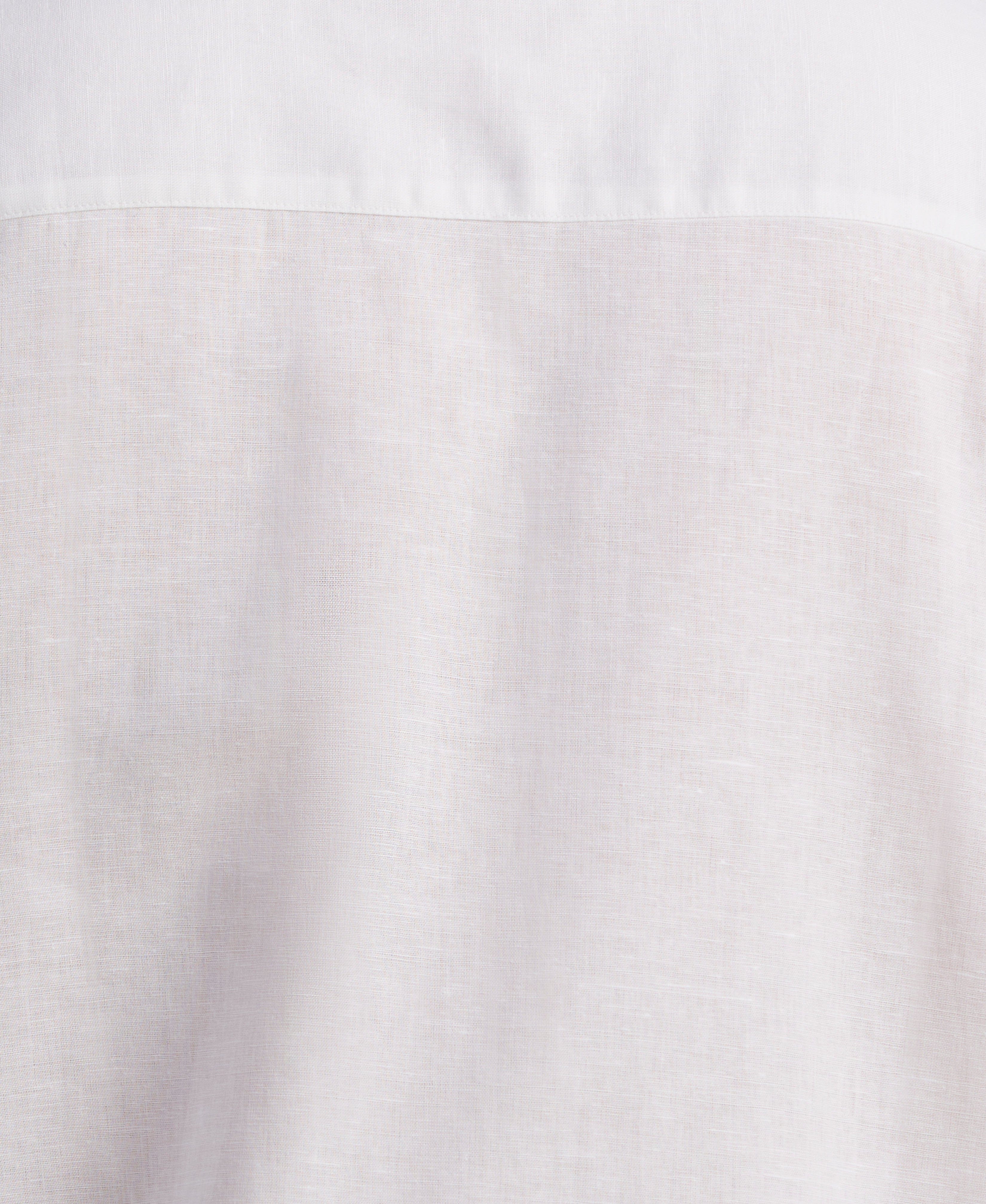 Big & Tall Linen Blend No-Pocket Guayabera Shirt