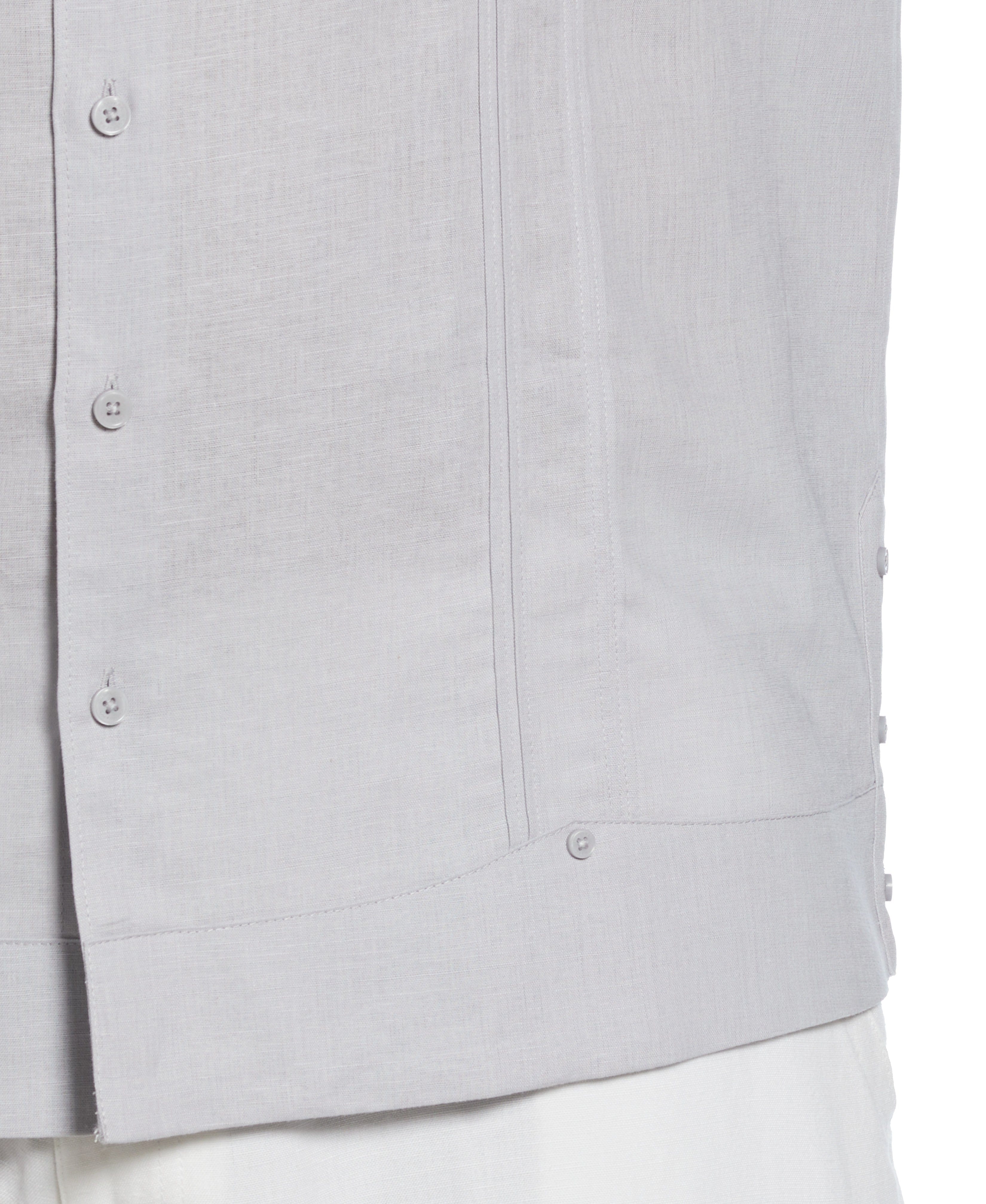 Big & Tall Linen Blend No-Pocket Guayabera Shirt