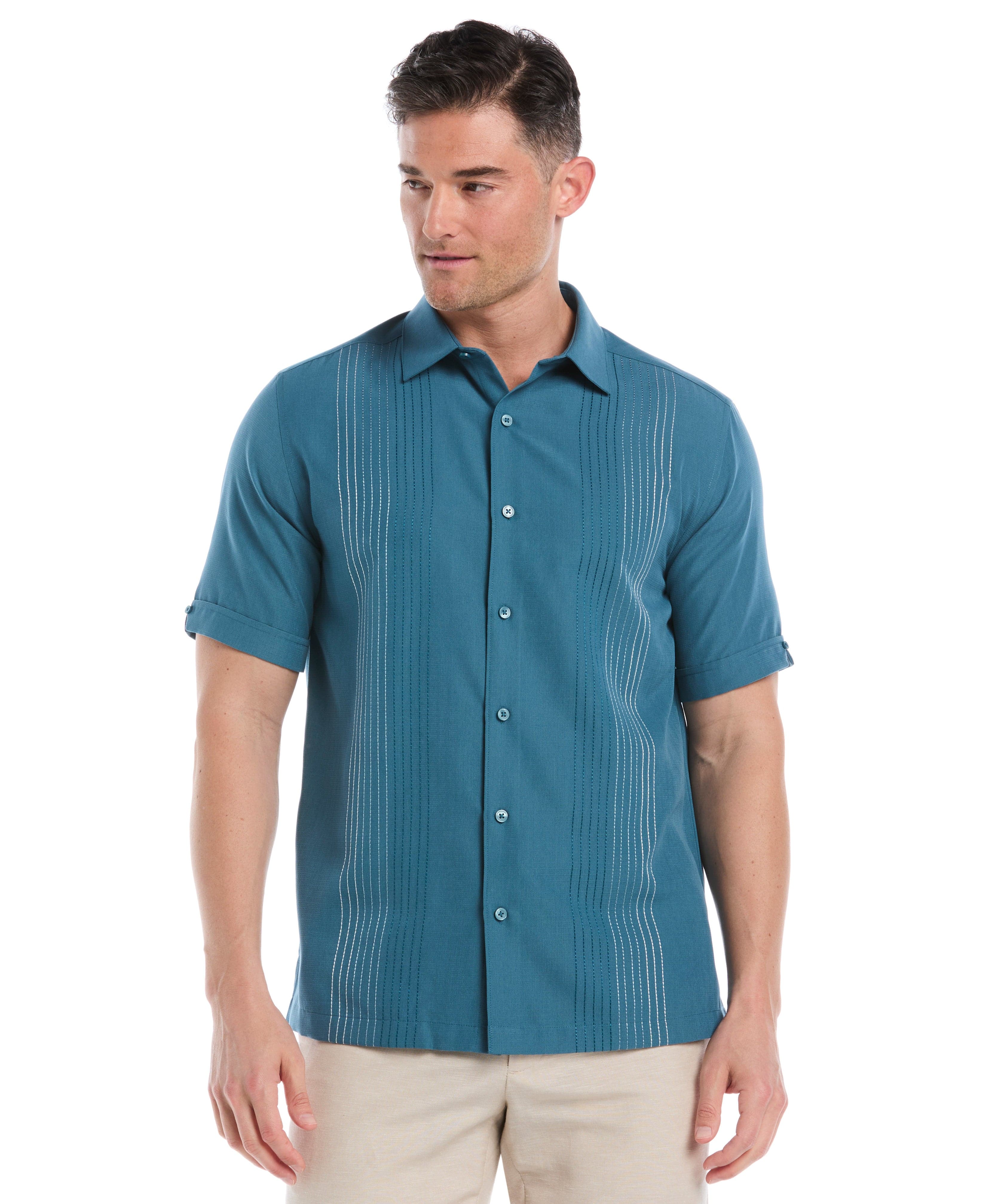 Ombre Embroidered Panel Shirt