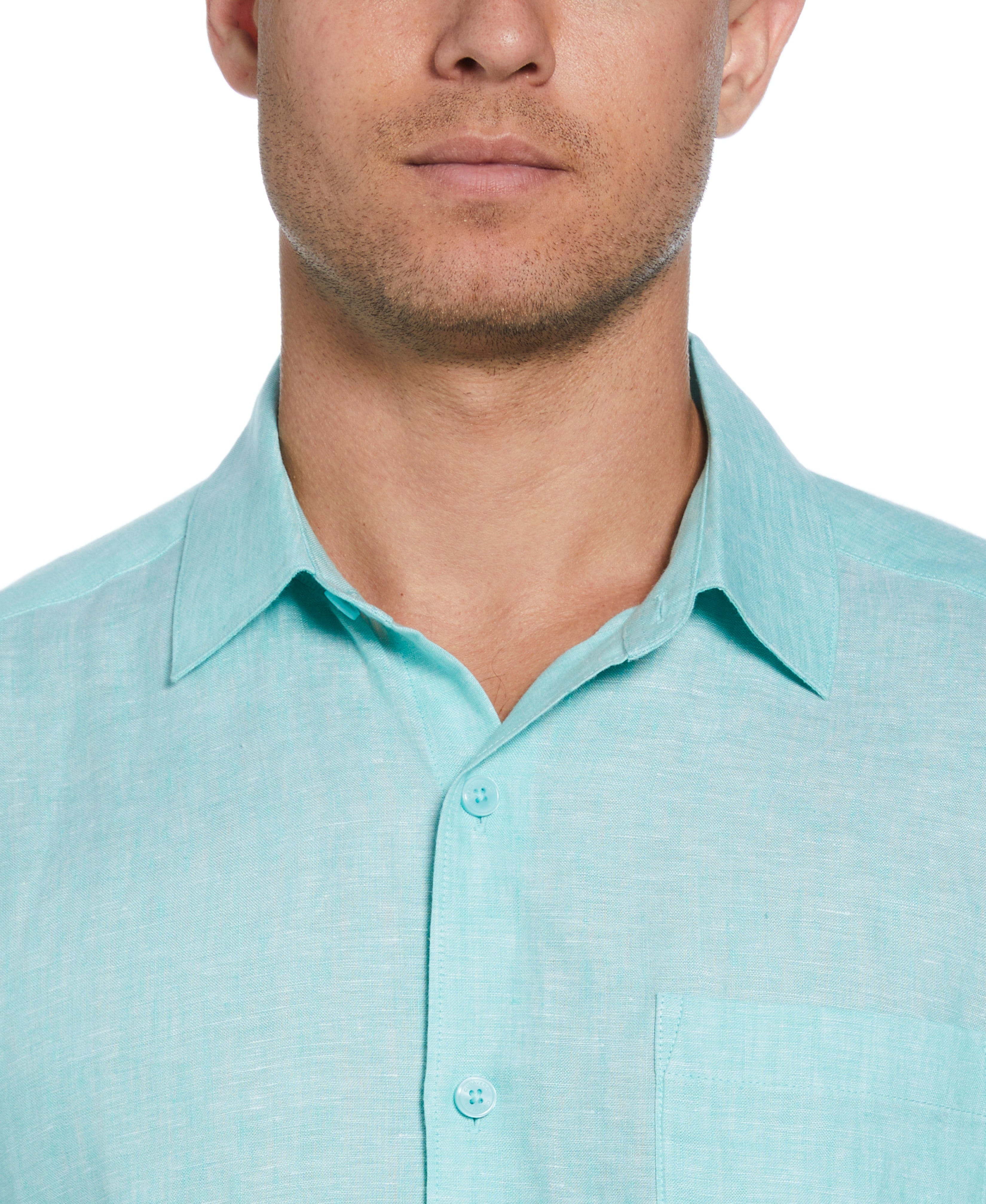 Classic Two-Tone Linen Shirt
