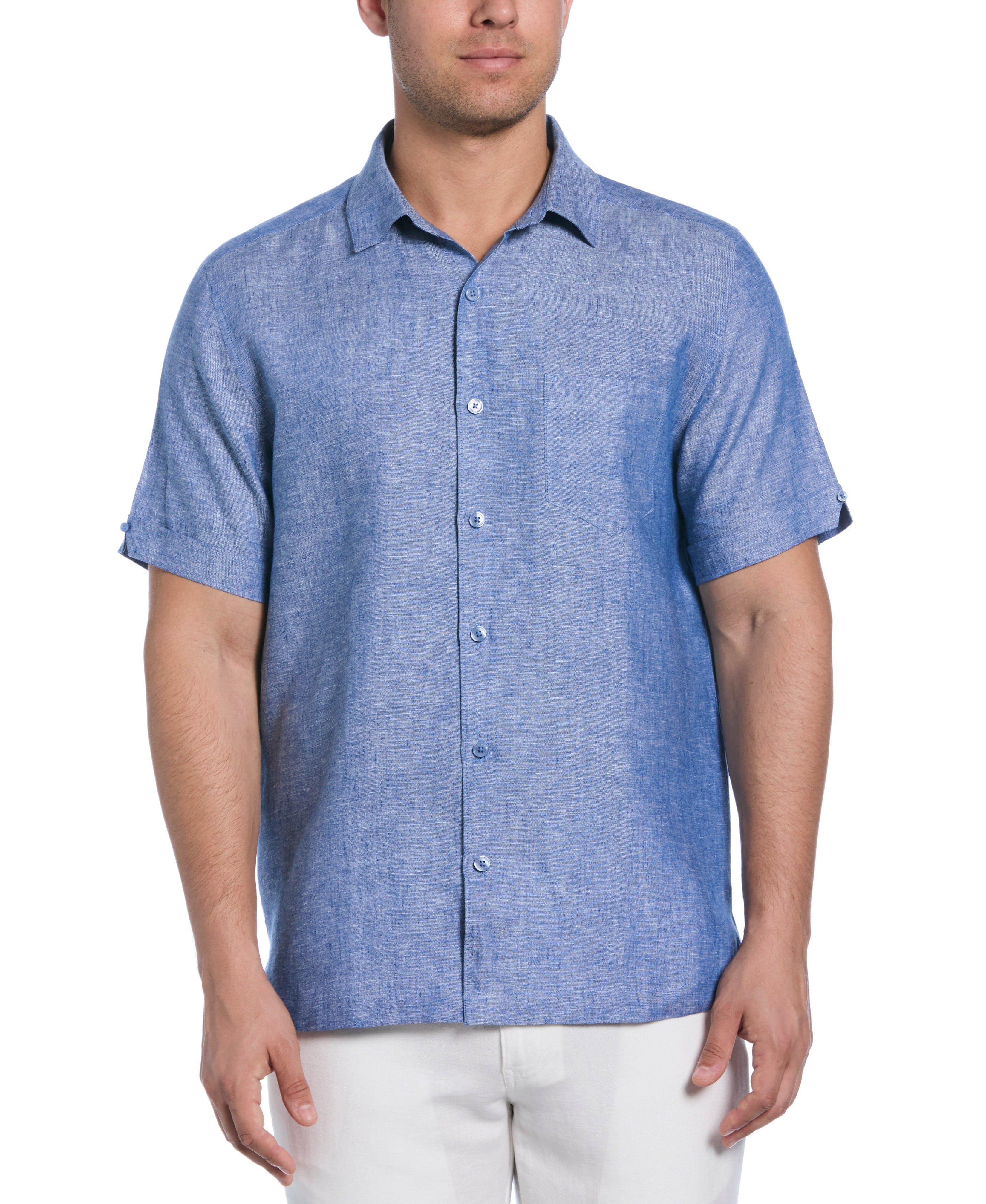 Classic Two-Tone Linen Shirt