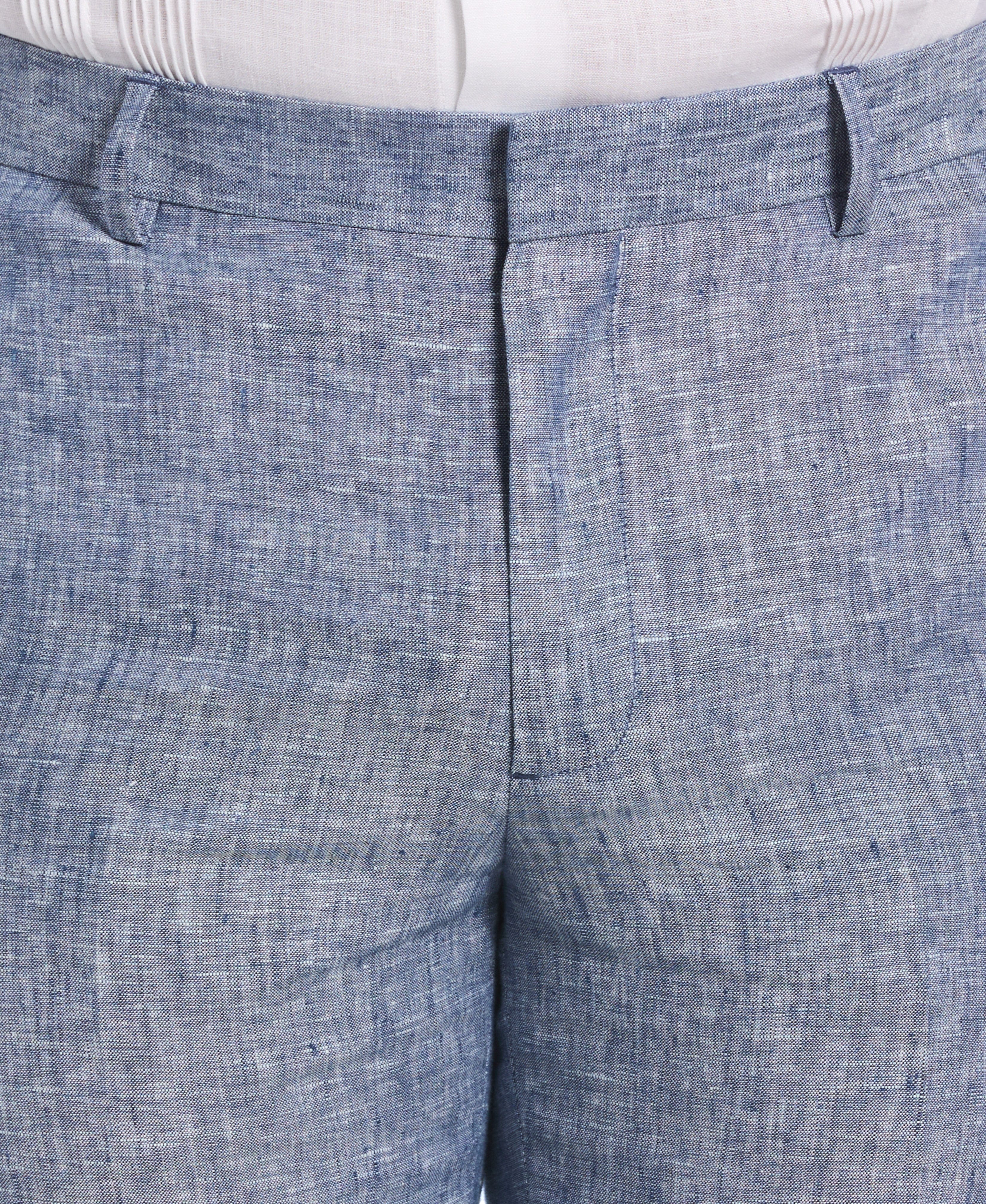 Delave Linen Flat Front Pant