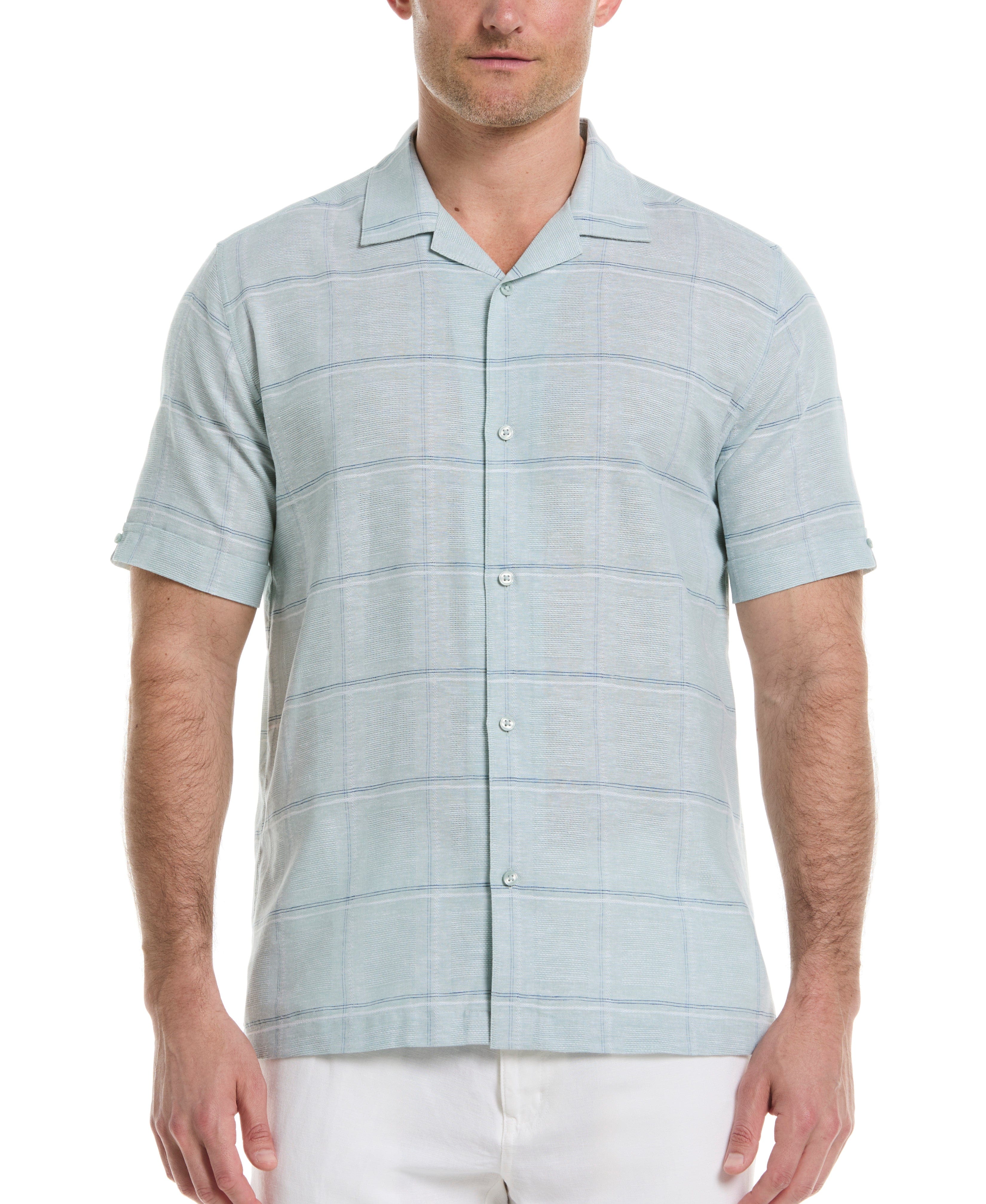 Dobby Windowpane Print Shirt