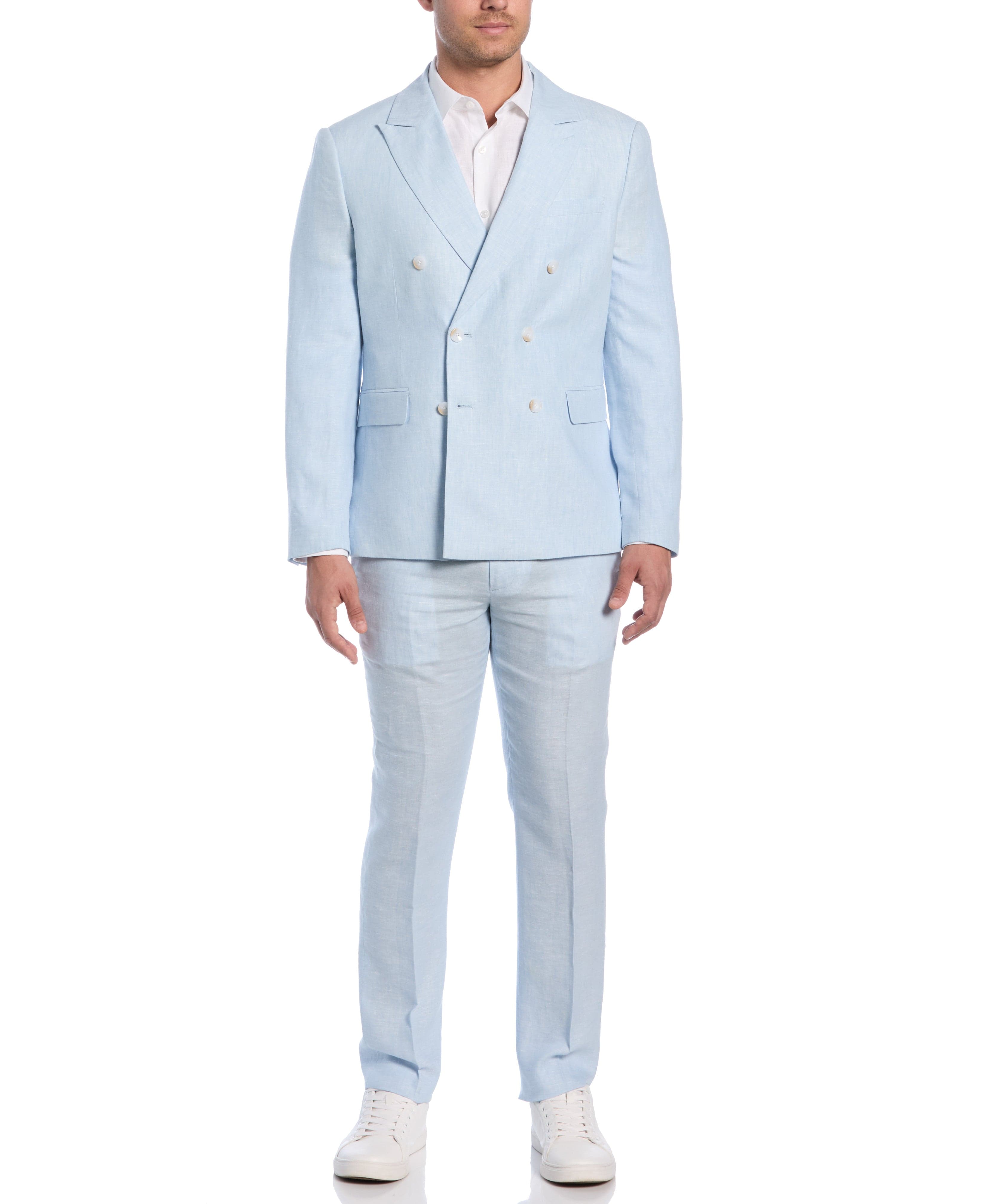 Double Breasted Delave Linen Sports Coat