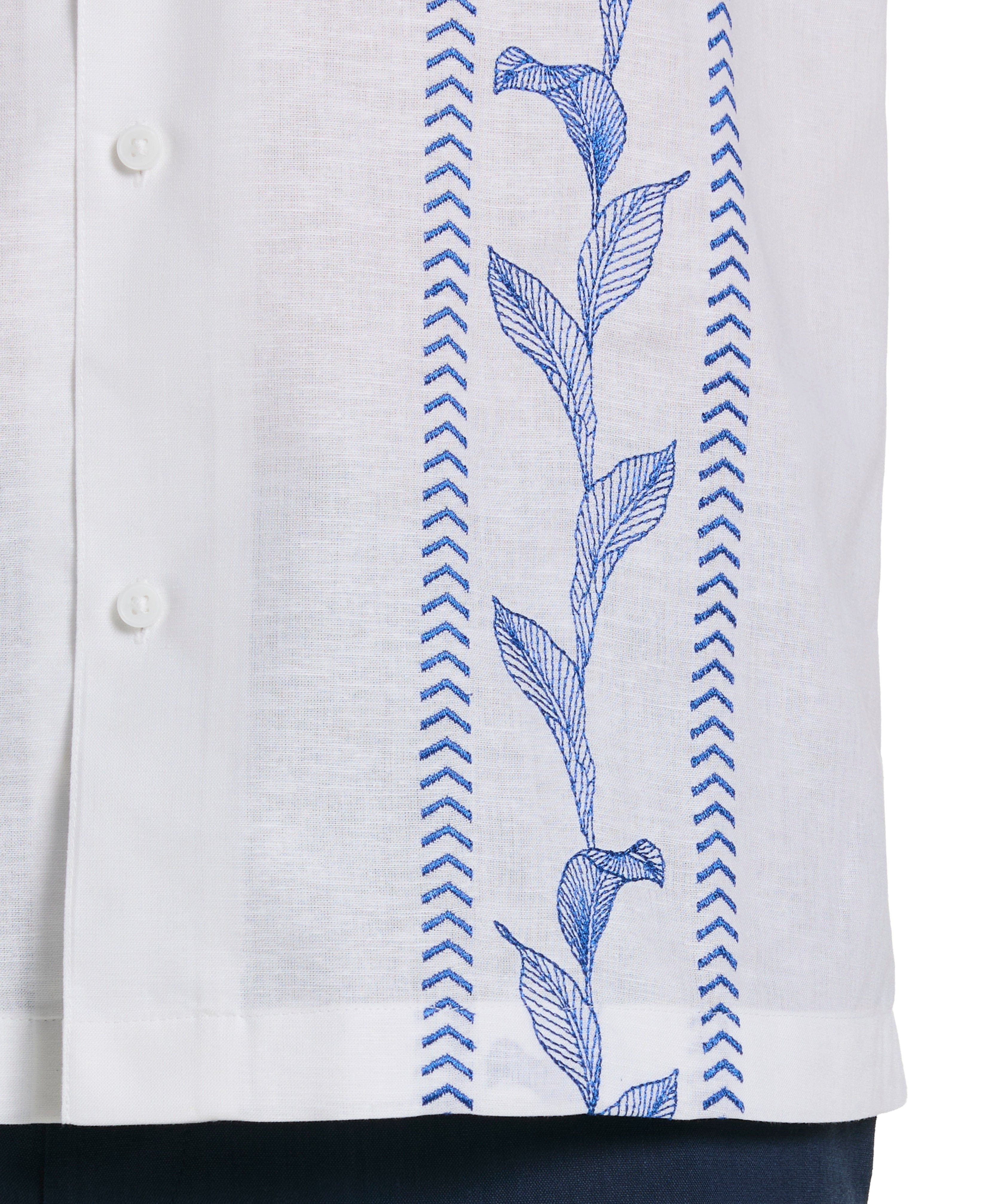 Embroidery Leaf Panel Shirt