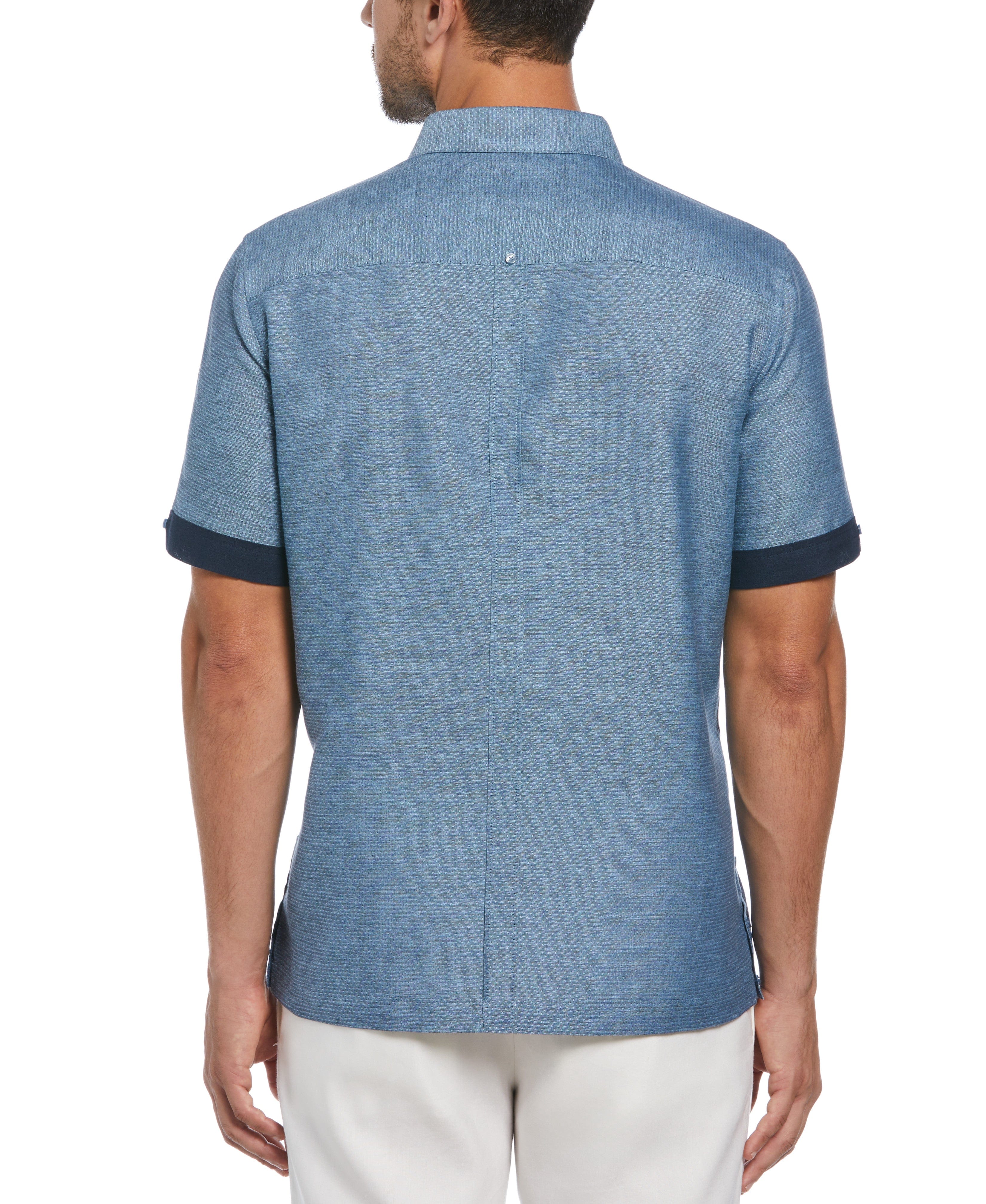 Fashion Double Pocket Guayabera Shirt