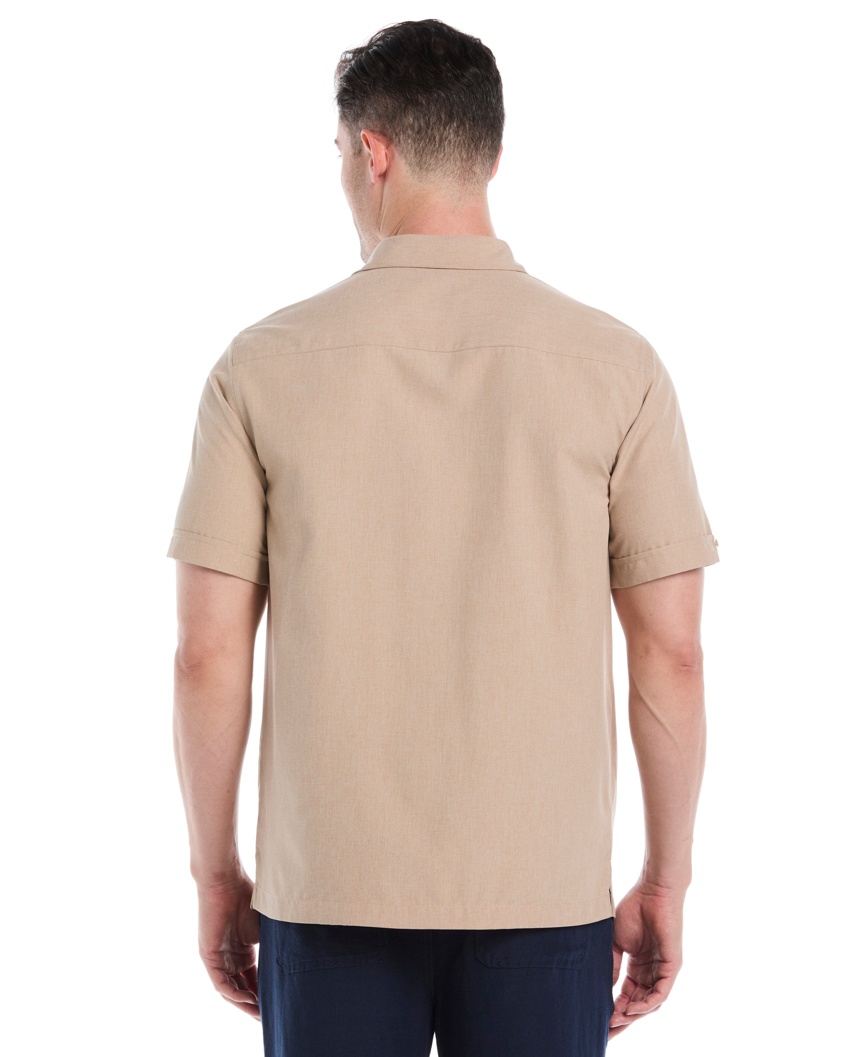 Geo Embroidered Panel Shirt