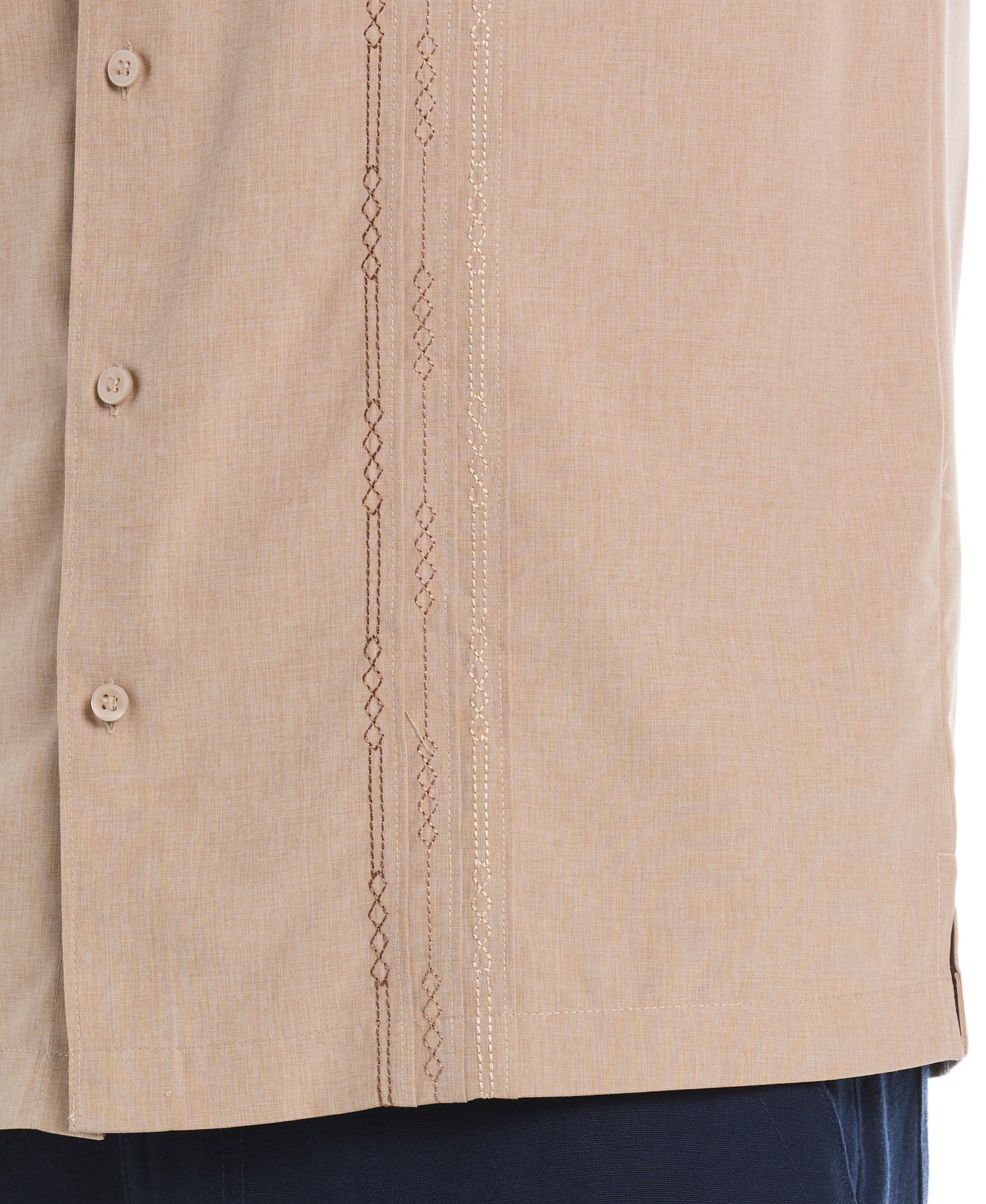 Geo Embroidered Panel Shirt