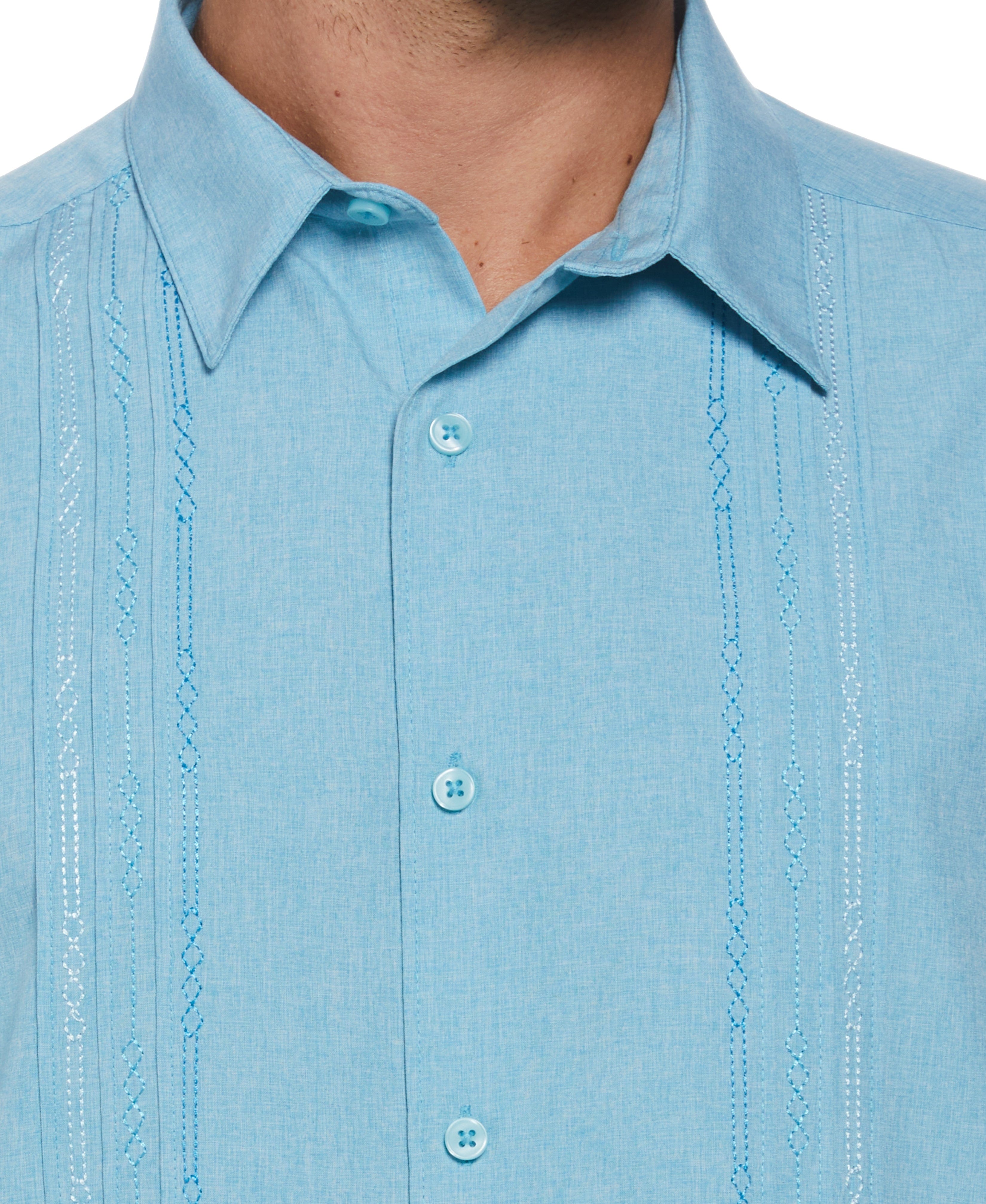 Geo Embroidered Panel Shirt