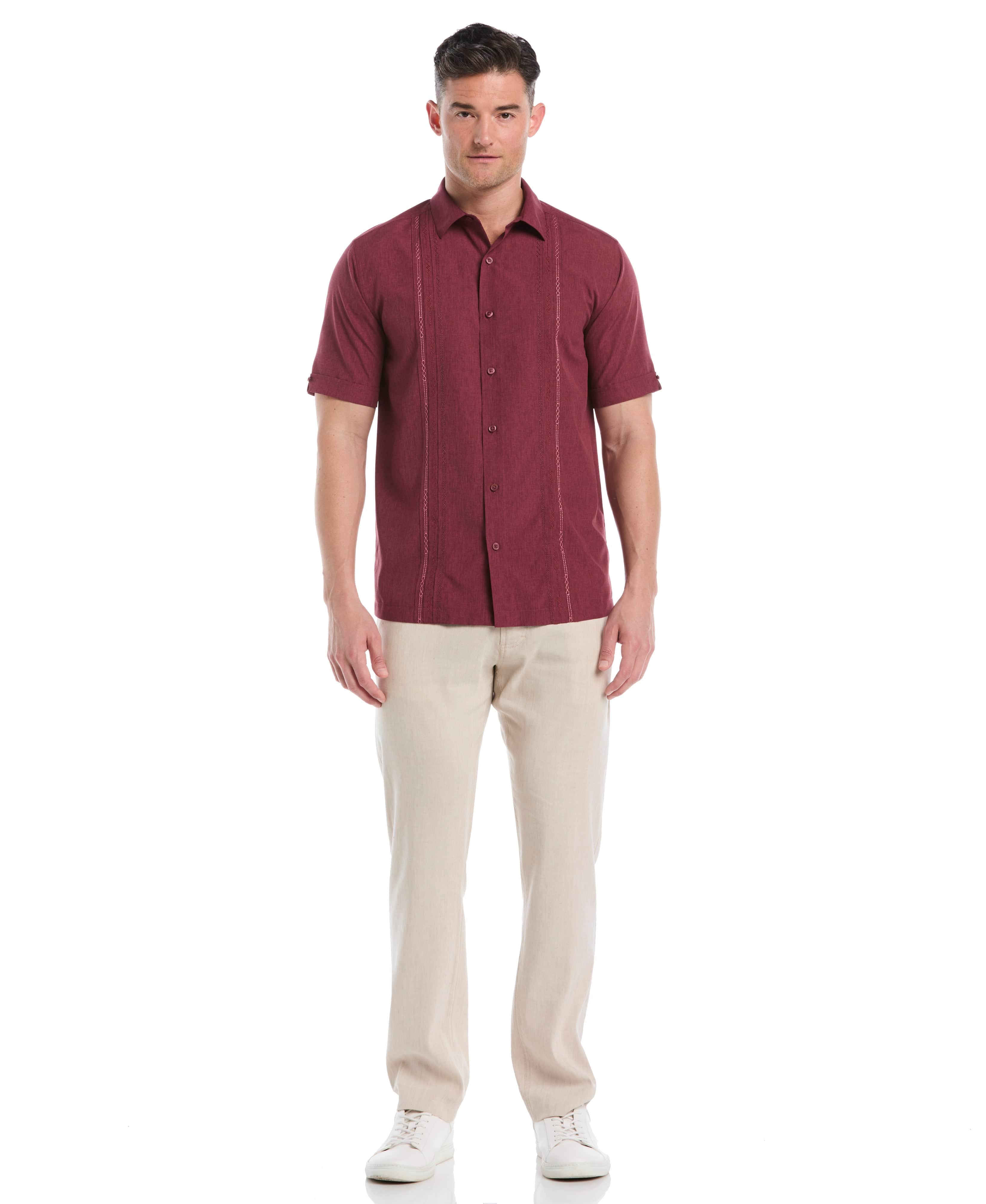 Geo Embroidered Panel Shirt
