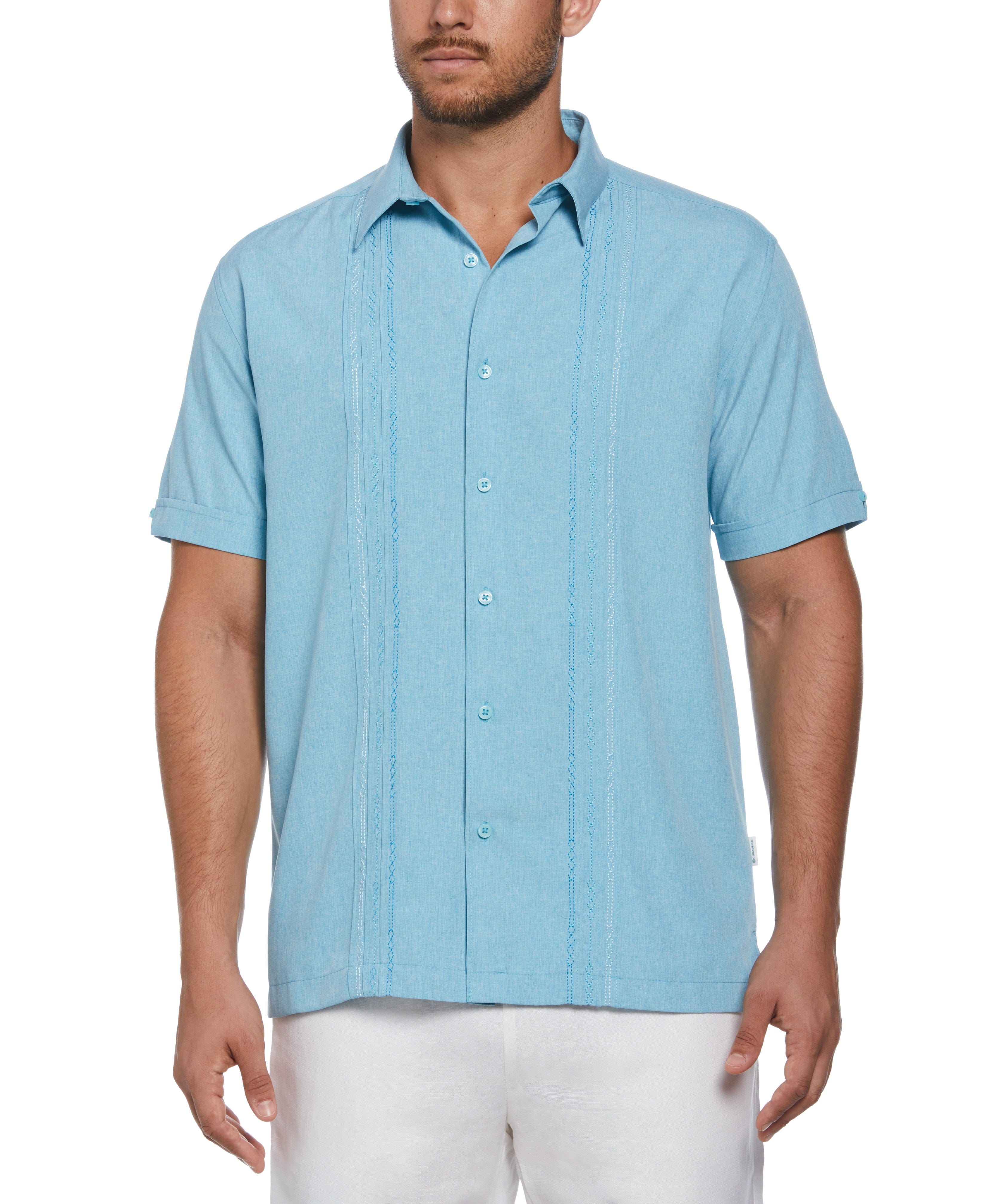 Geo Embroidered Panel Shirt