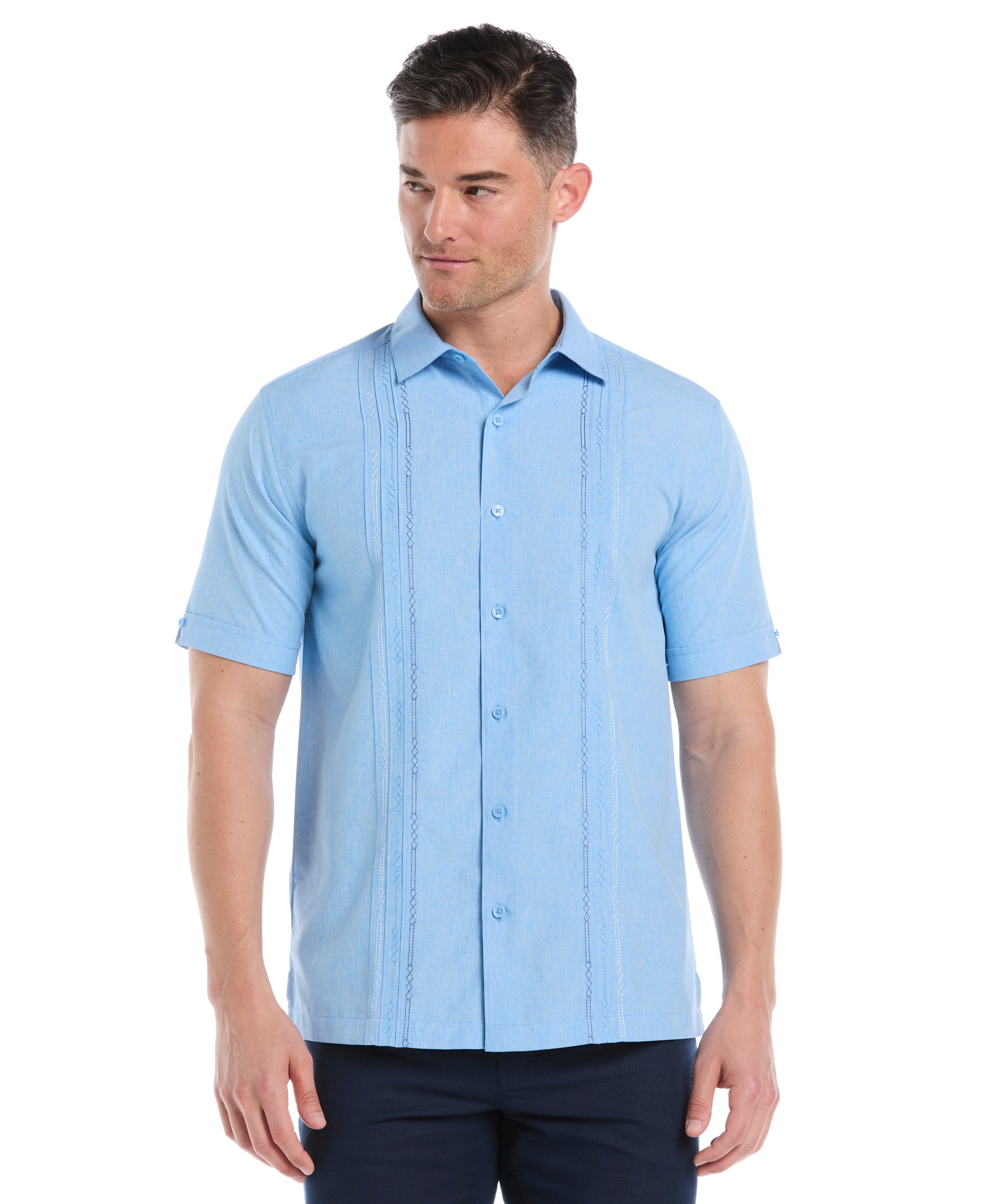 Geo Embroidered Panel Shirt