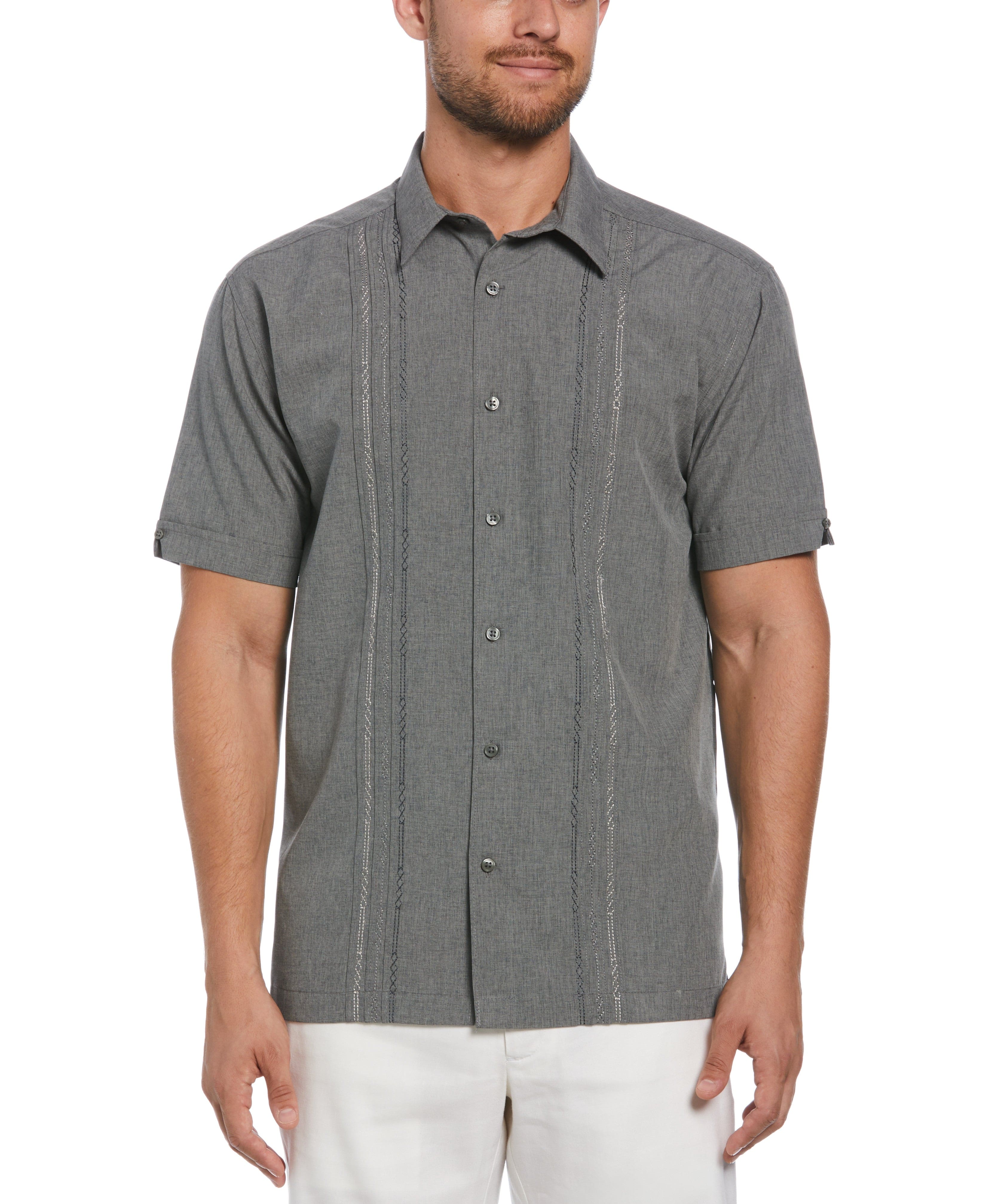 Geo Embroidered Panel Shirt