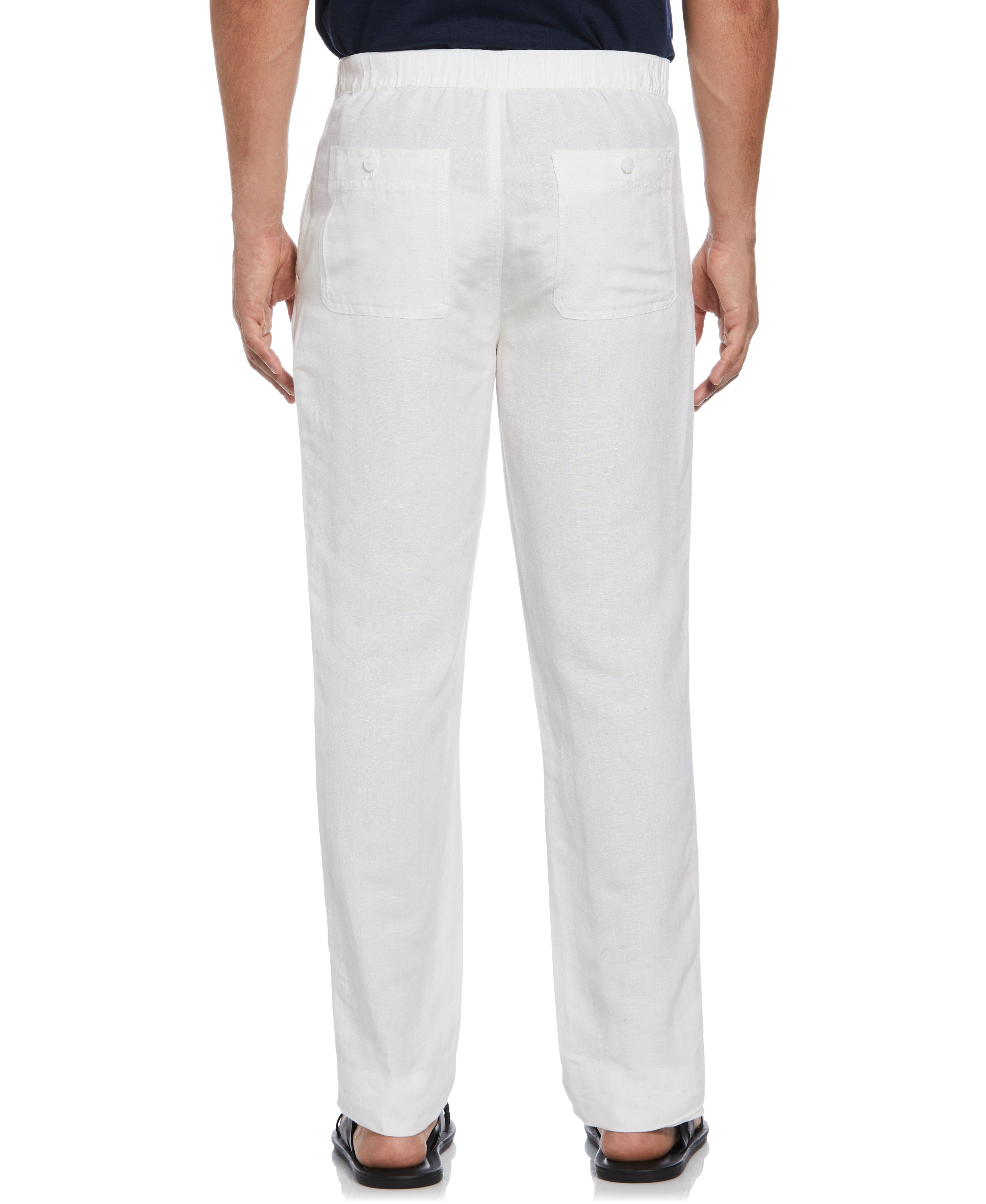 Linen-Blend Core Drawstring Pants