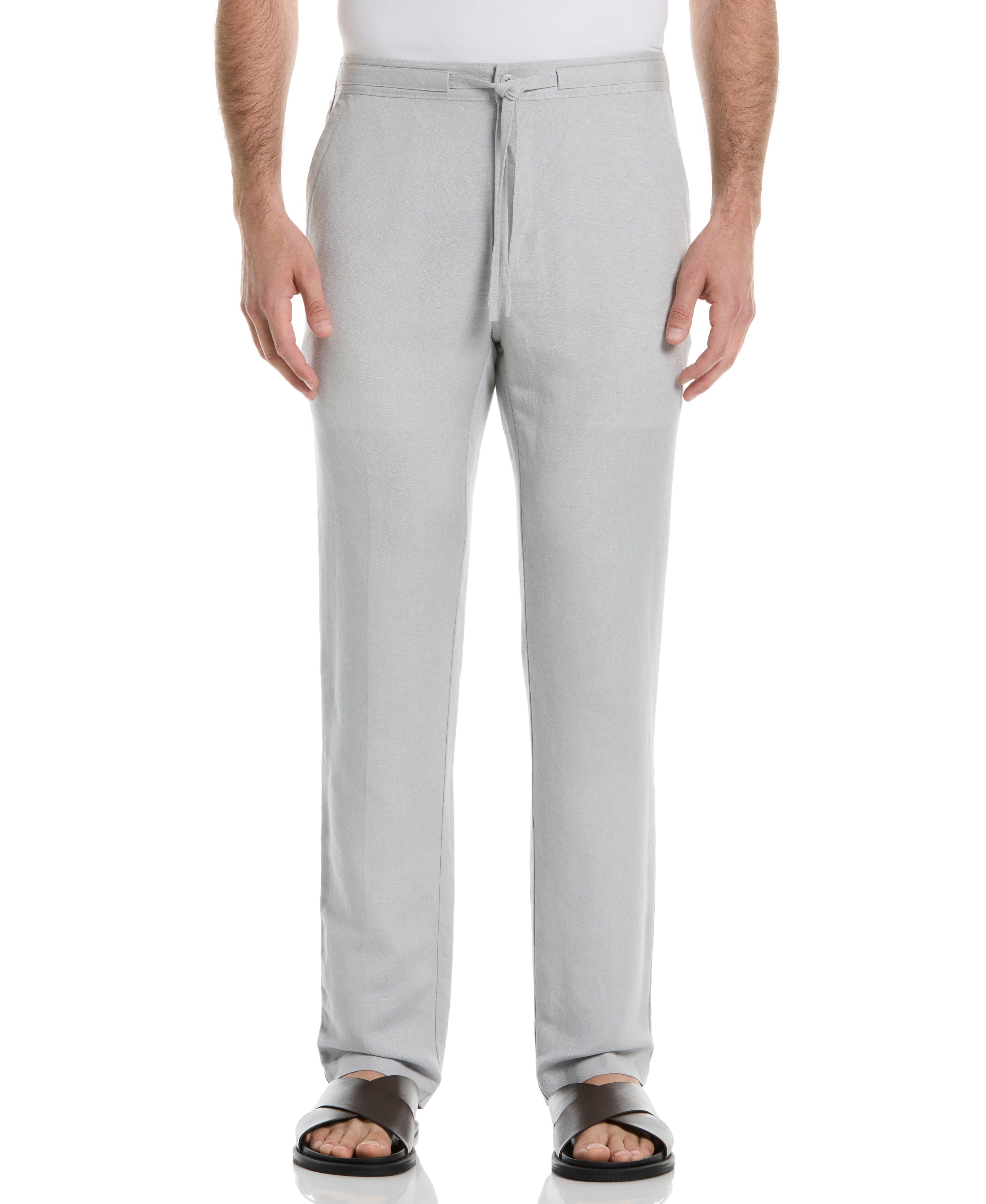 Linen-Blend Core Drawstring Pants