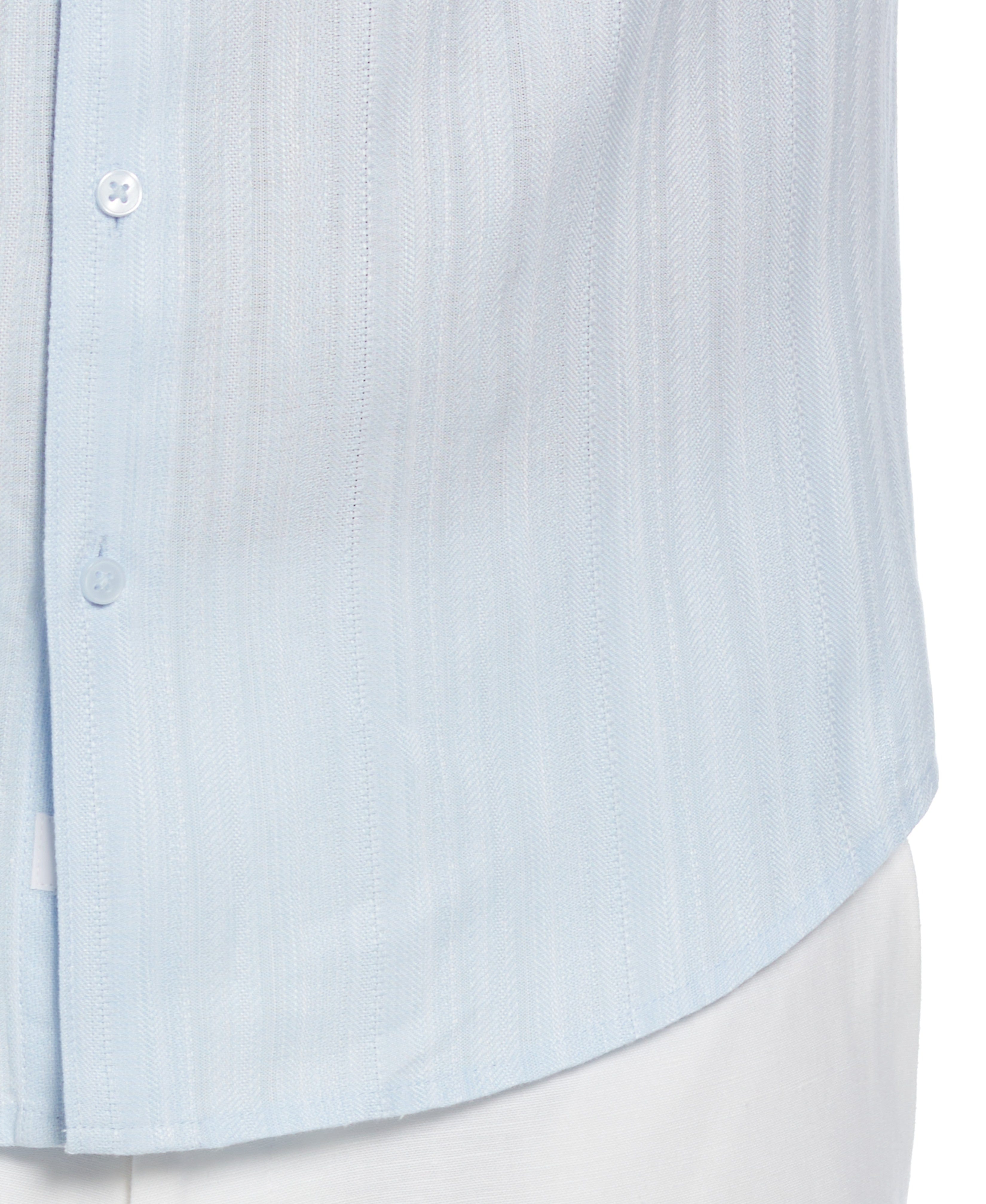 Linen Blend Dobby Stripe Print Shirt