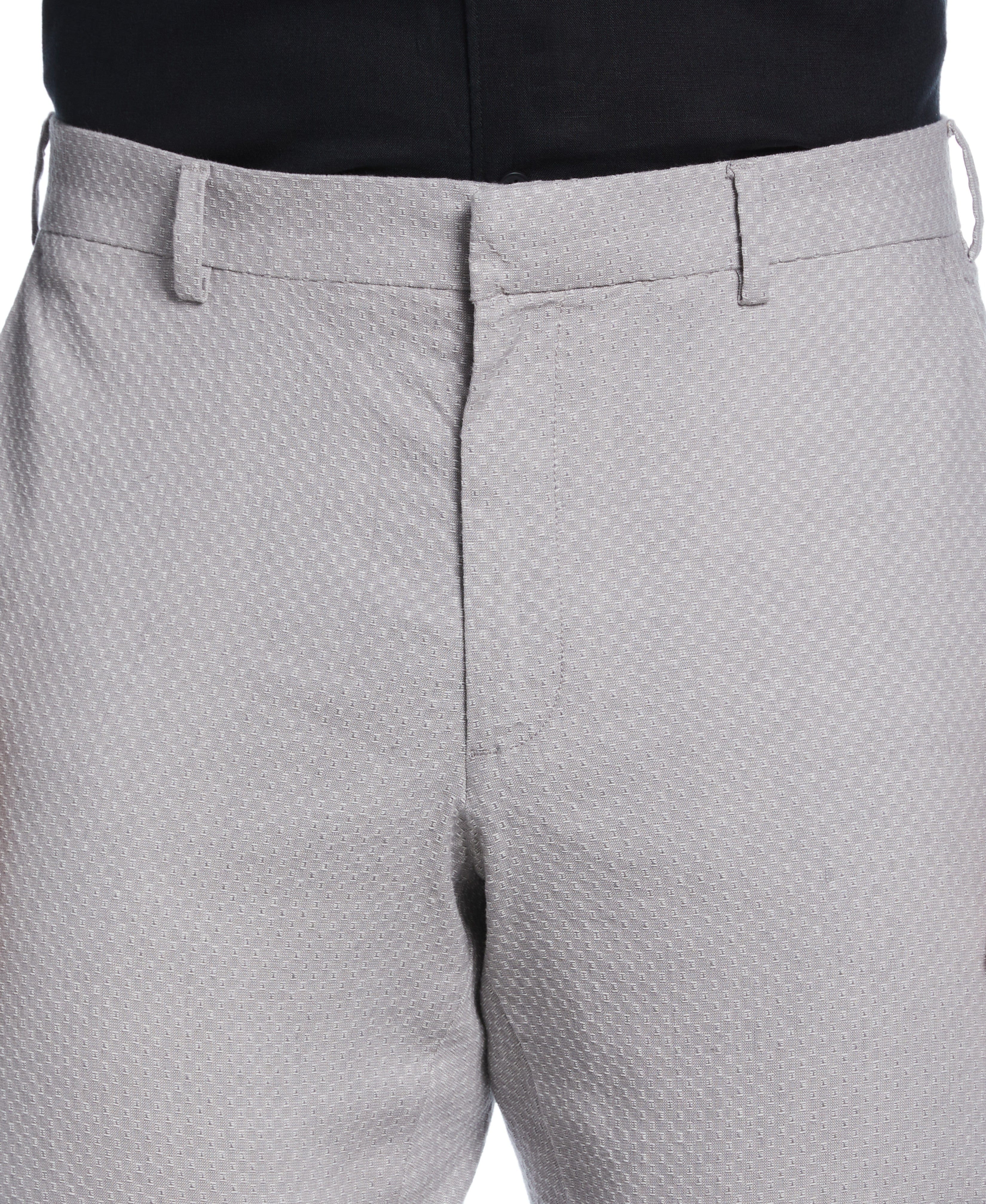 Linen Blend Flat Front Pant