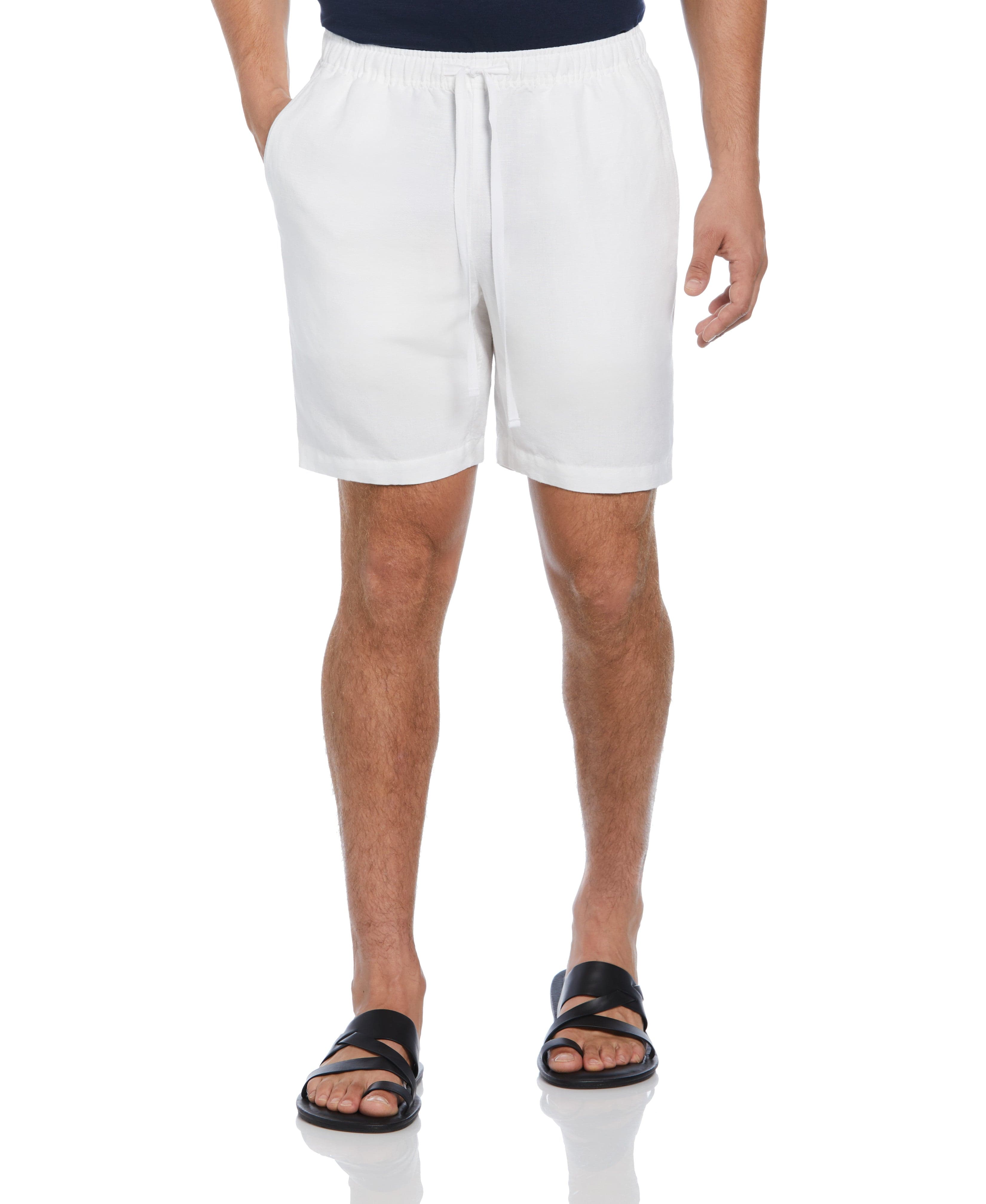 Linen-Blend Pull On Drawstring Shorts