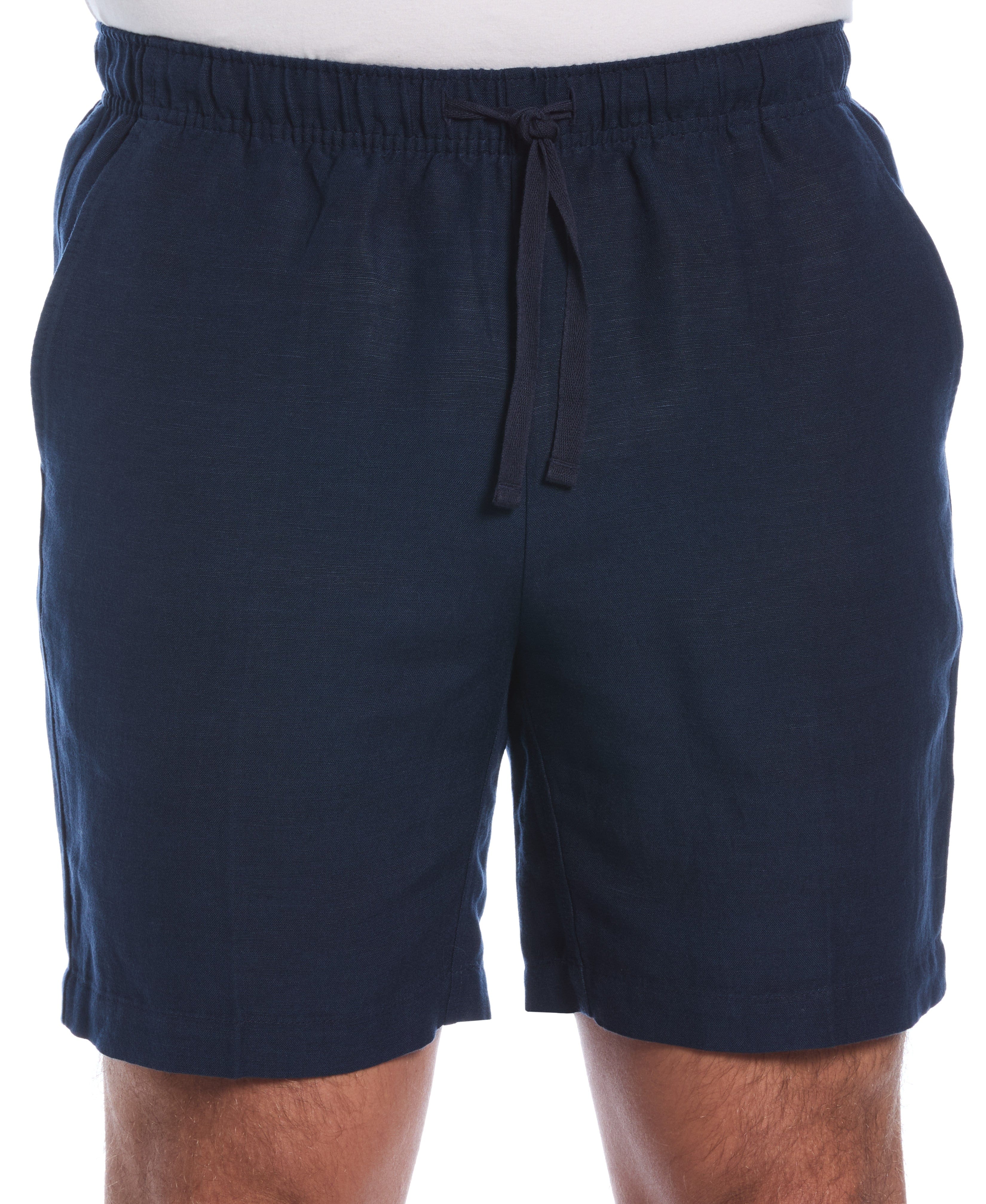 Linen-Blend Pull On Drawstring Shorts