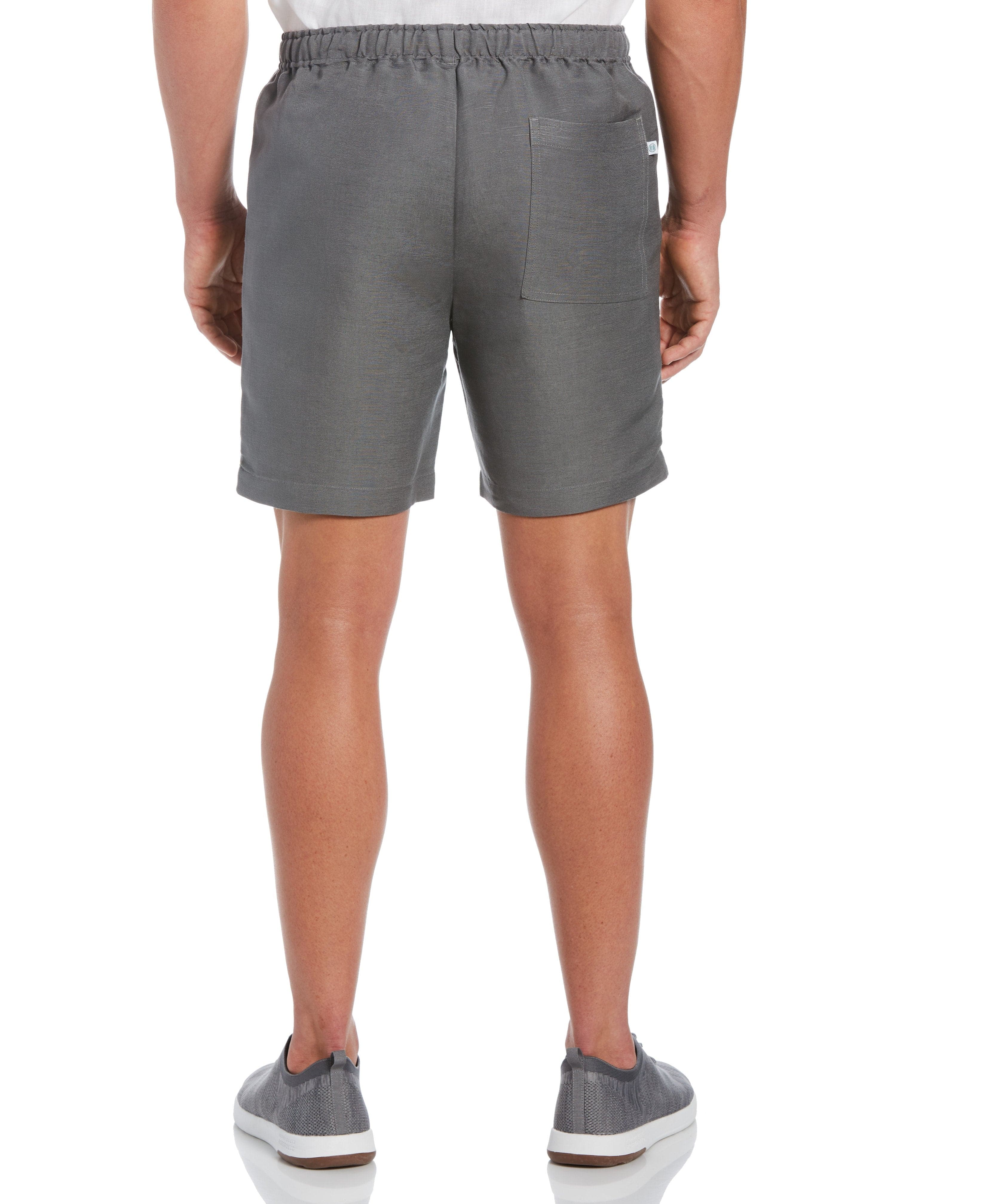 Linen-Blend Pull On Drawstring Shorts