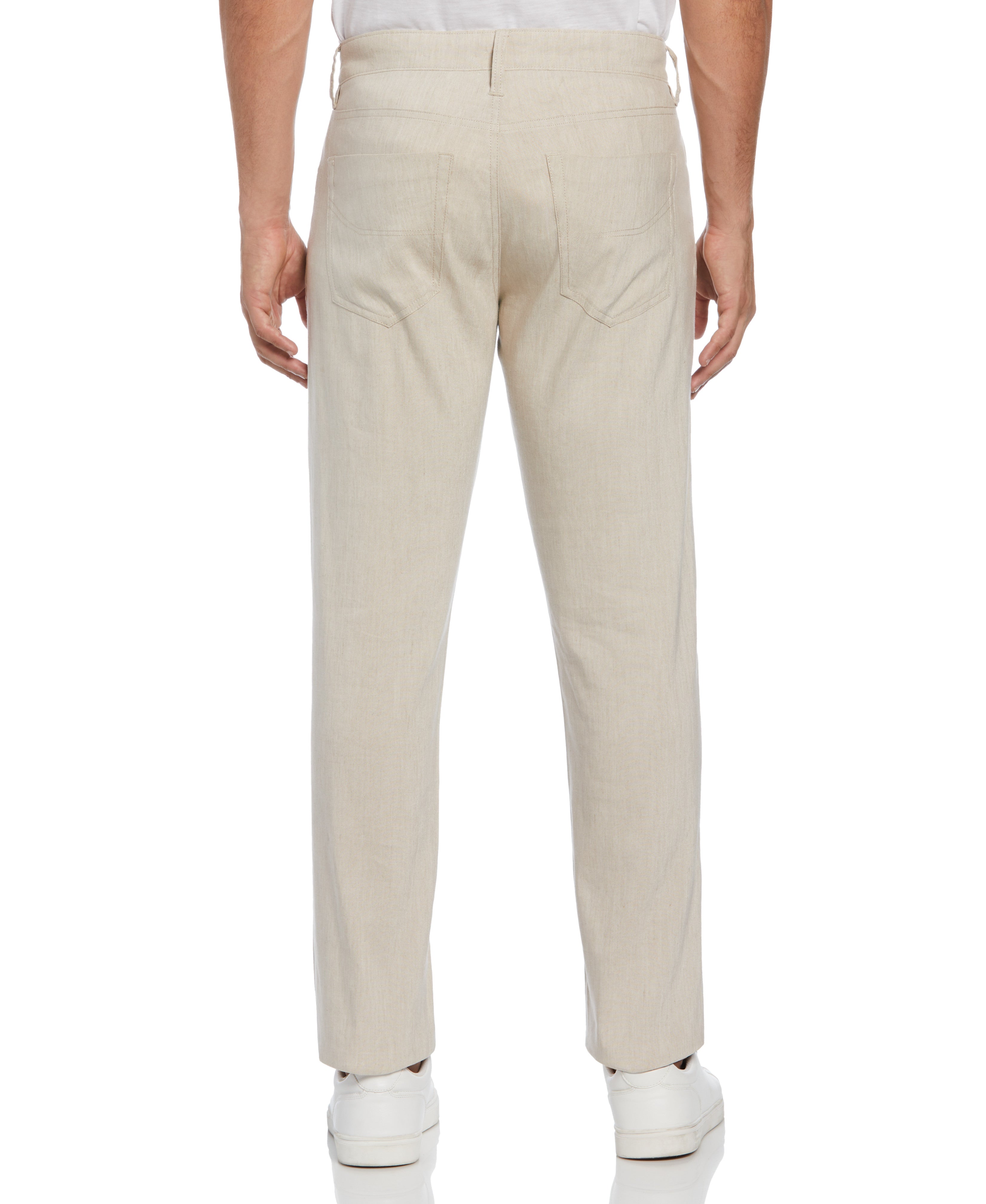 Linen-Blend Stretch 5-Pocket Pants