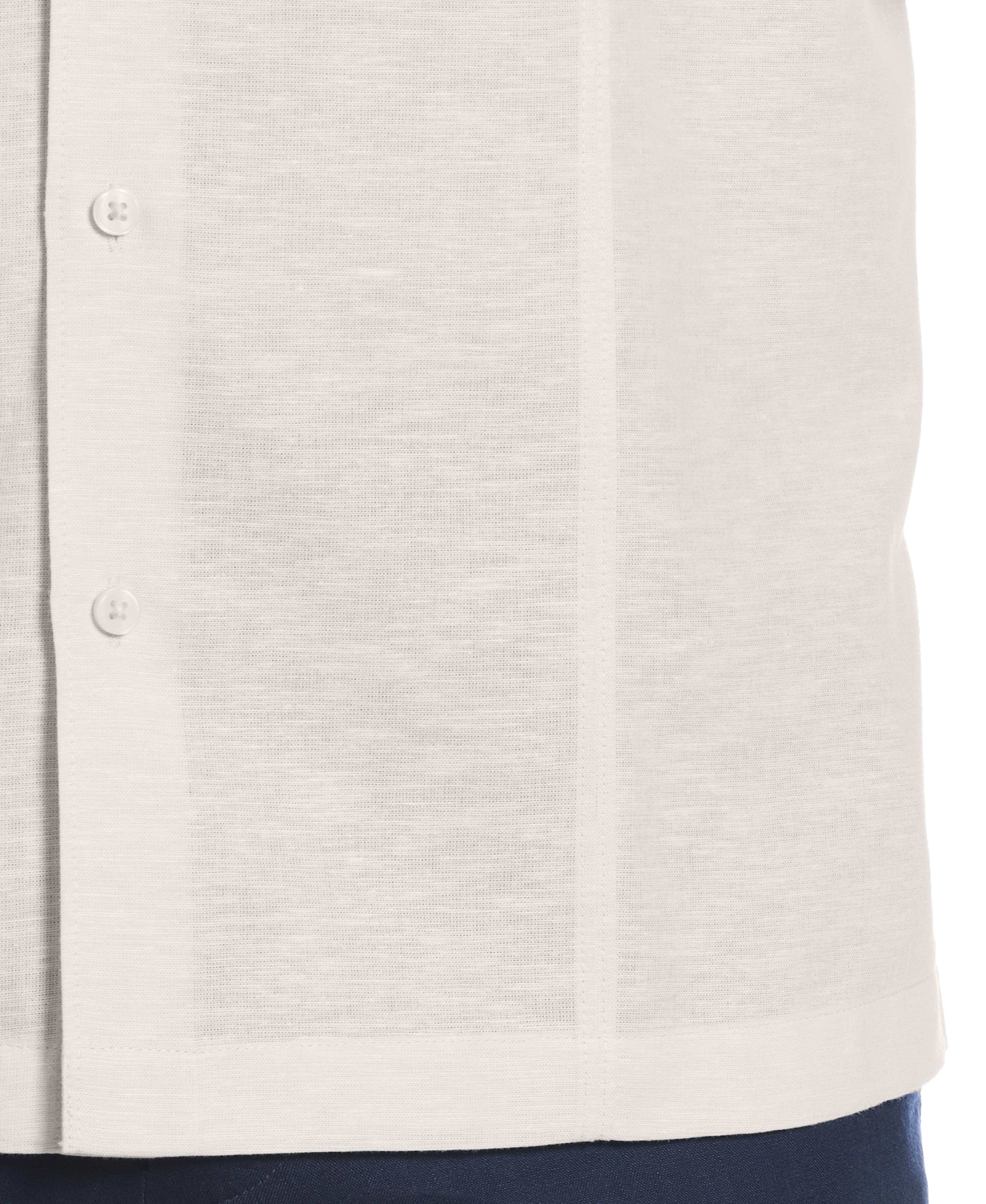 Linen Blend Tuck Panel Shirt