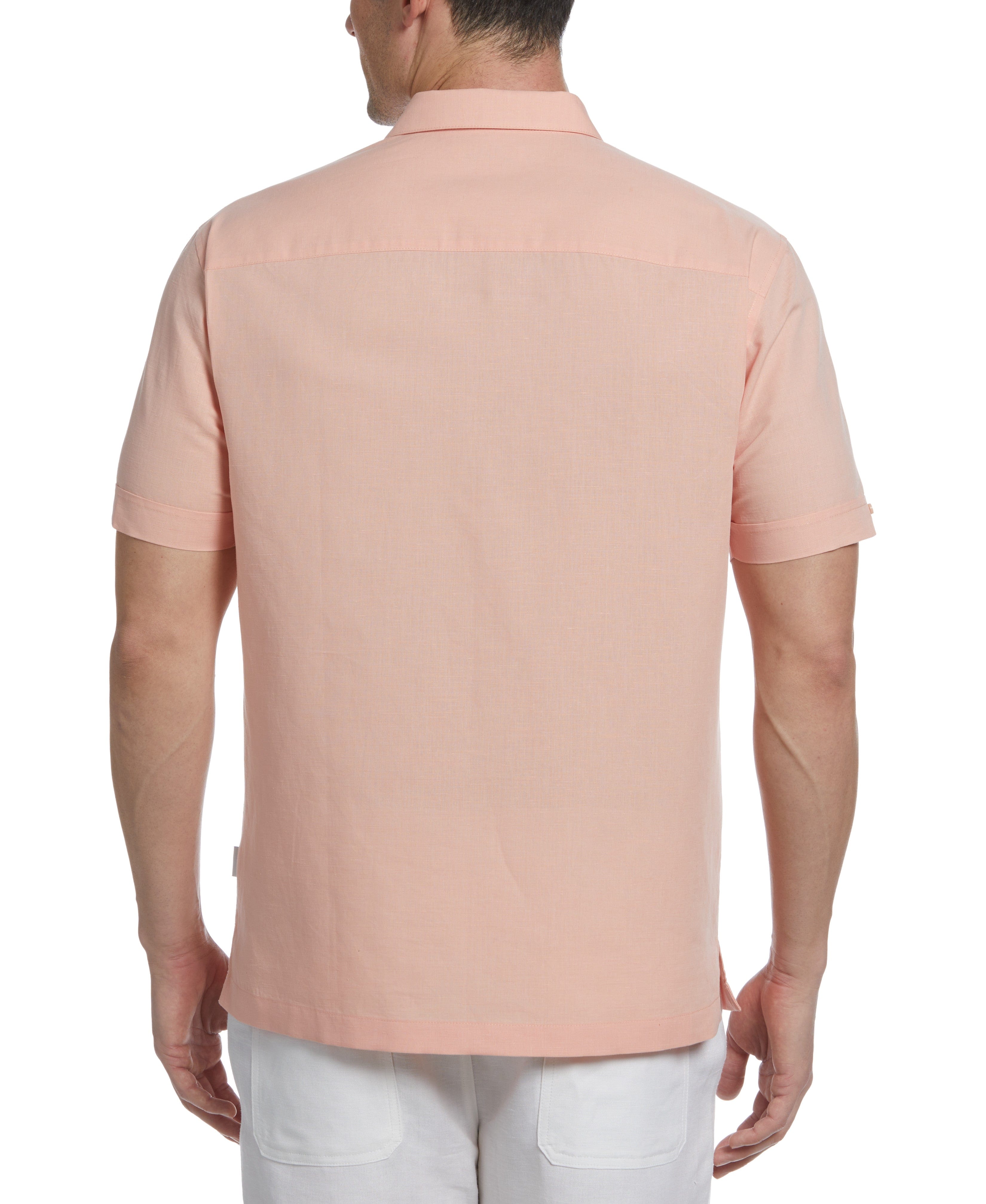 Linen Blend Yarn Dye Panel Shirt