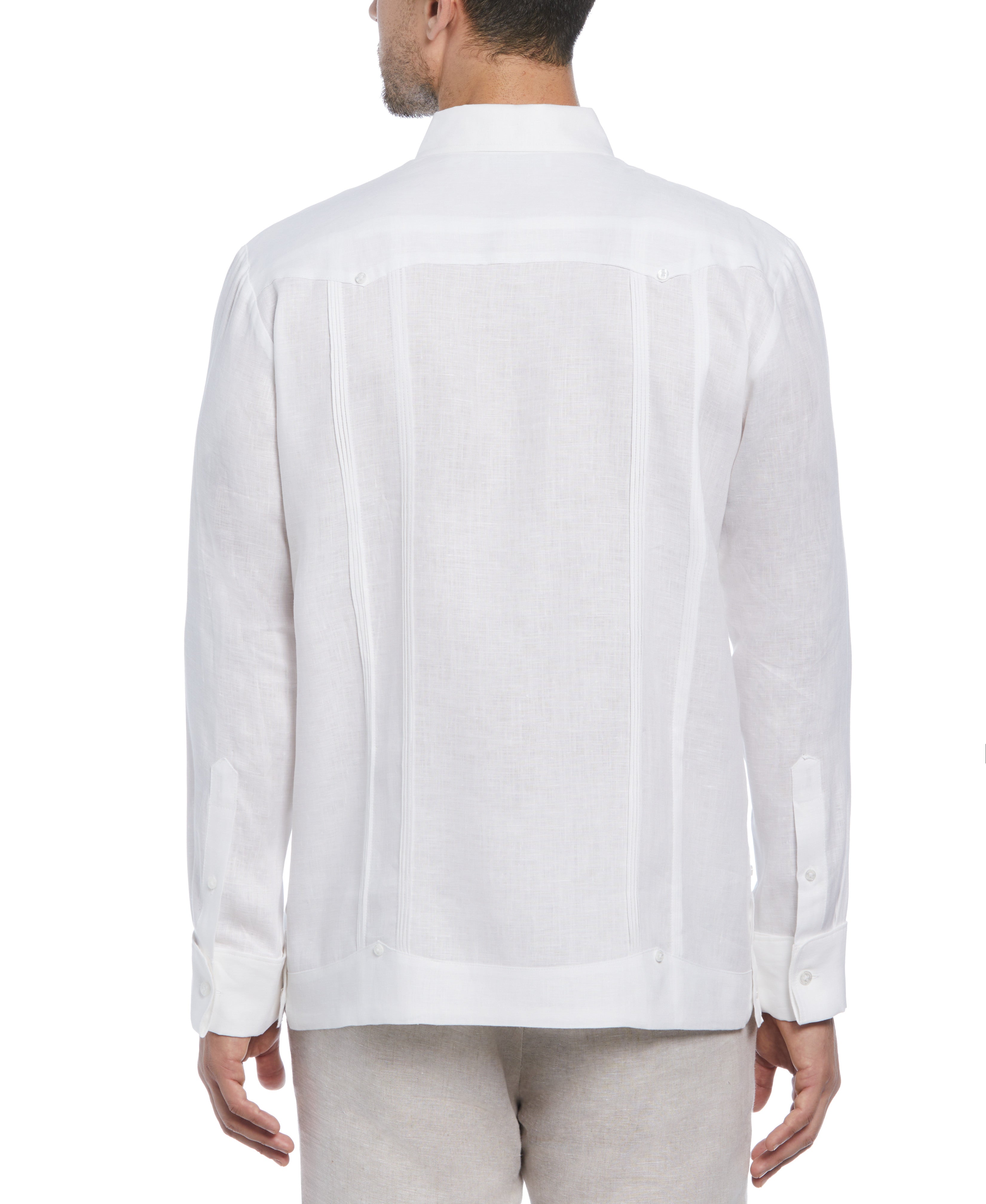 Linen Embroidered French Cuff Guayabera Shirt