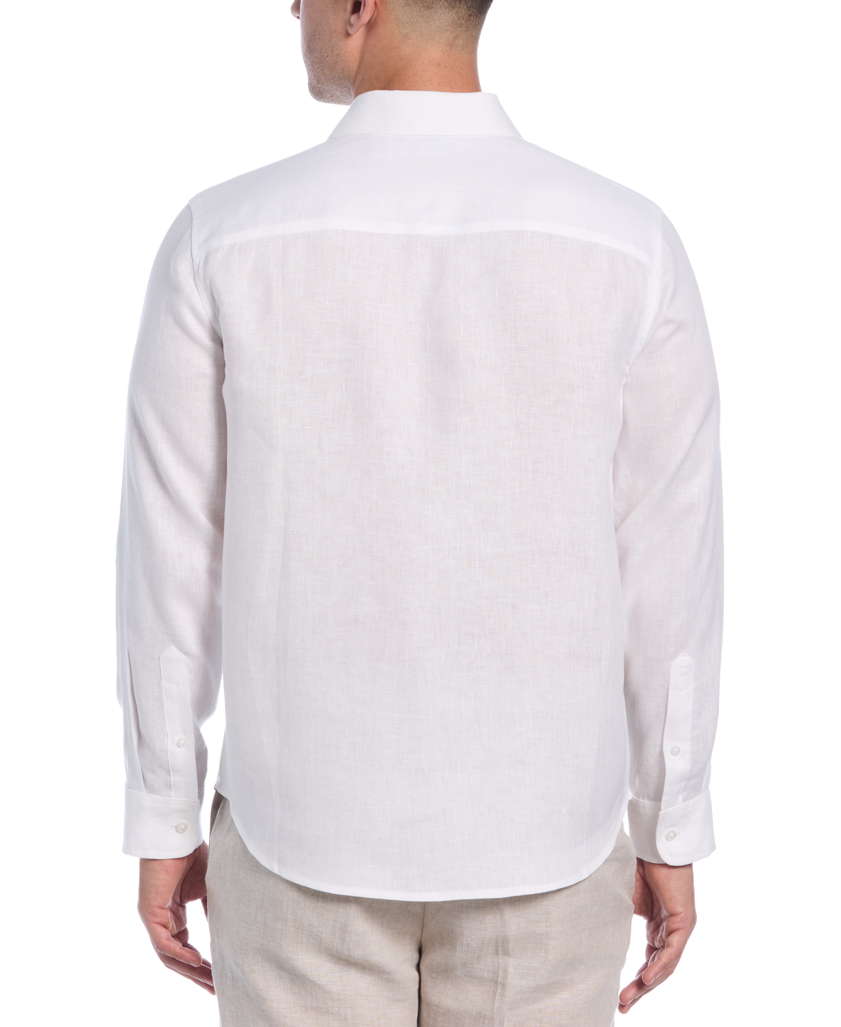 Linen Engineered Tropical Print Shirt