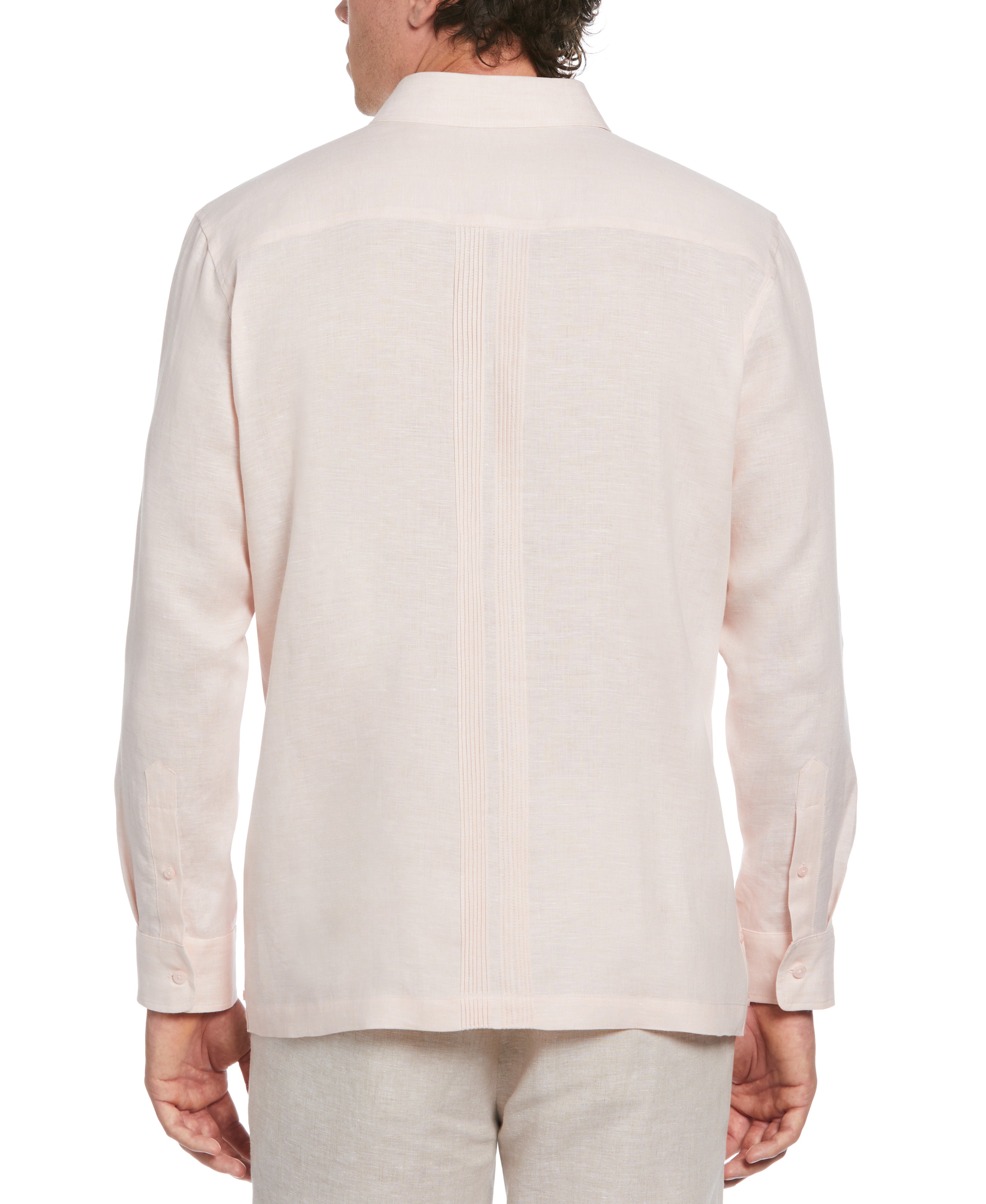 Linen Multi-Tuck Guayabera Shirt
