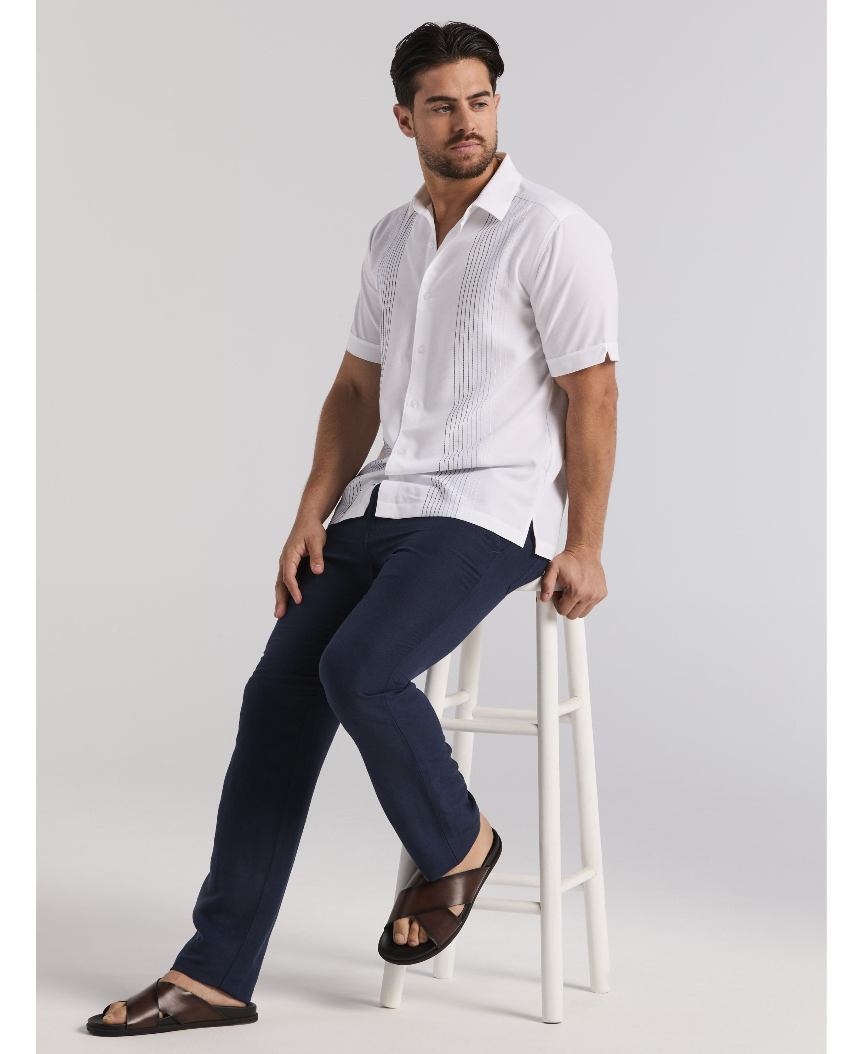 Ombre Embroidered Panel Shirt