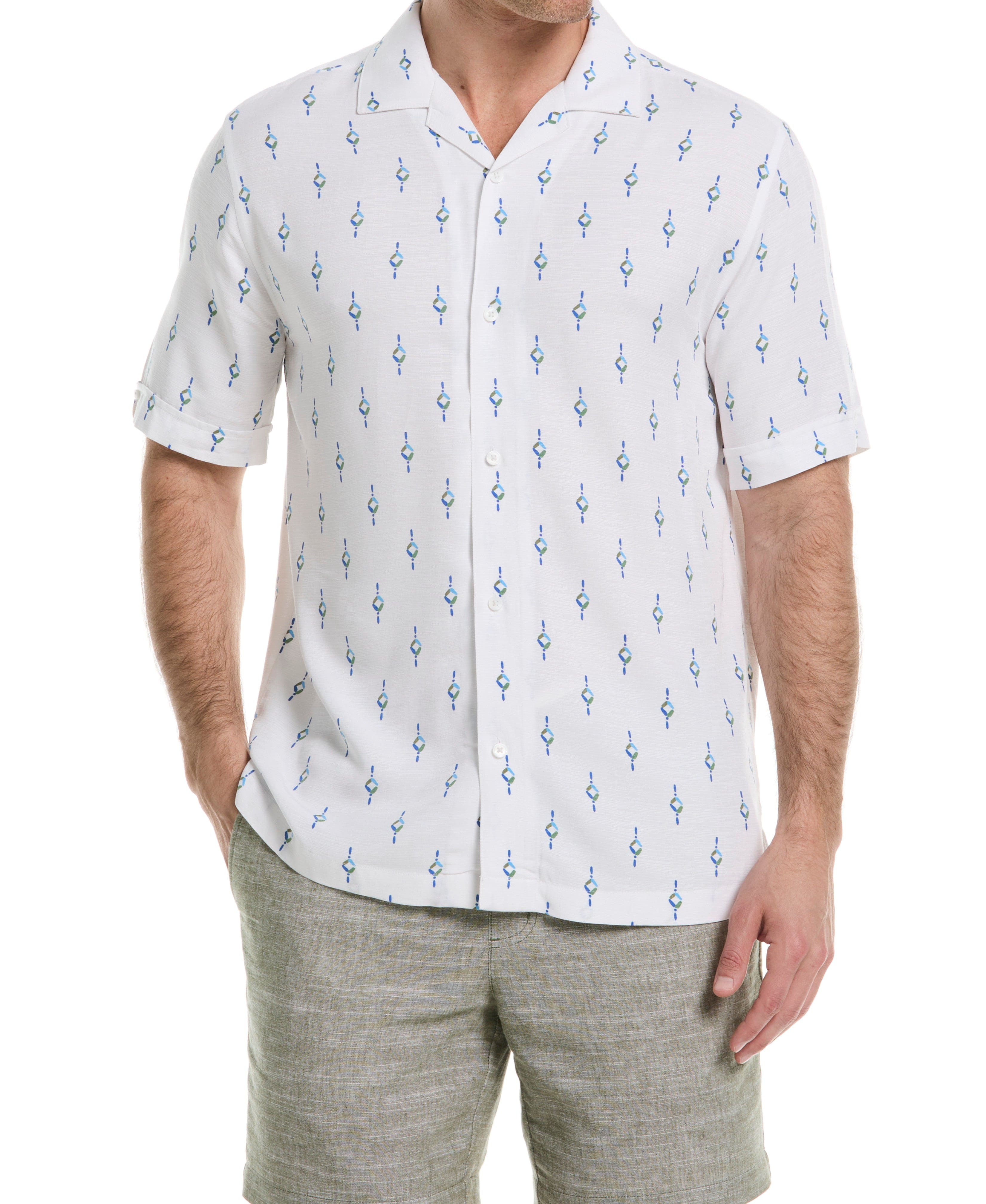 Retro Geometric Print Shirt