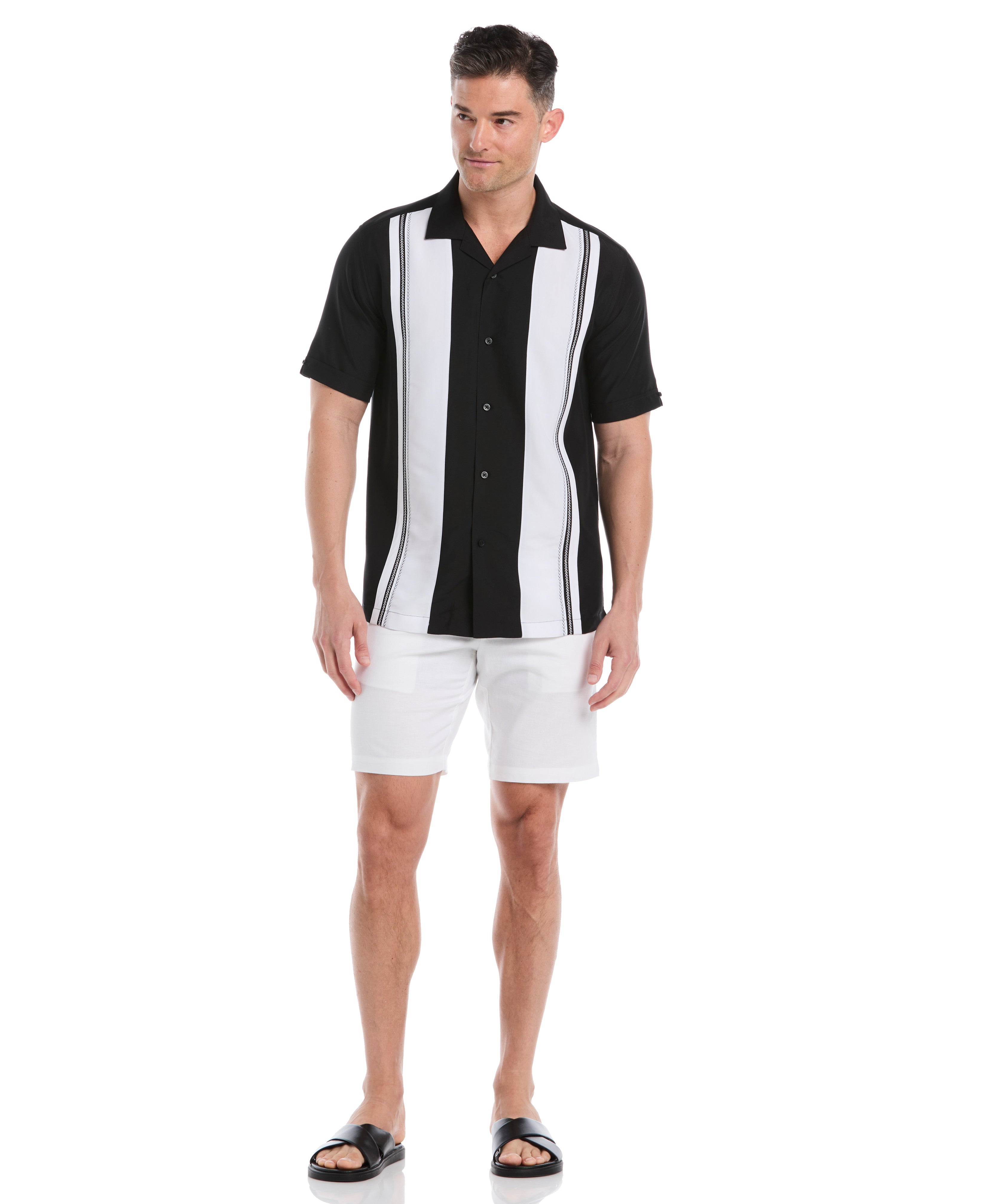 Retro Panel Embroidered Shirt